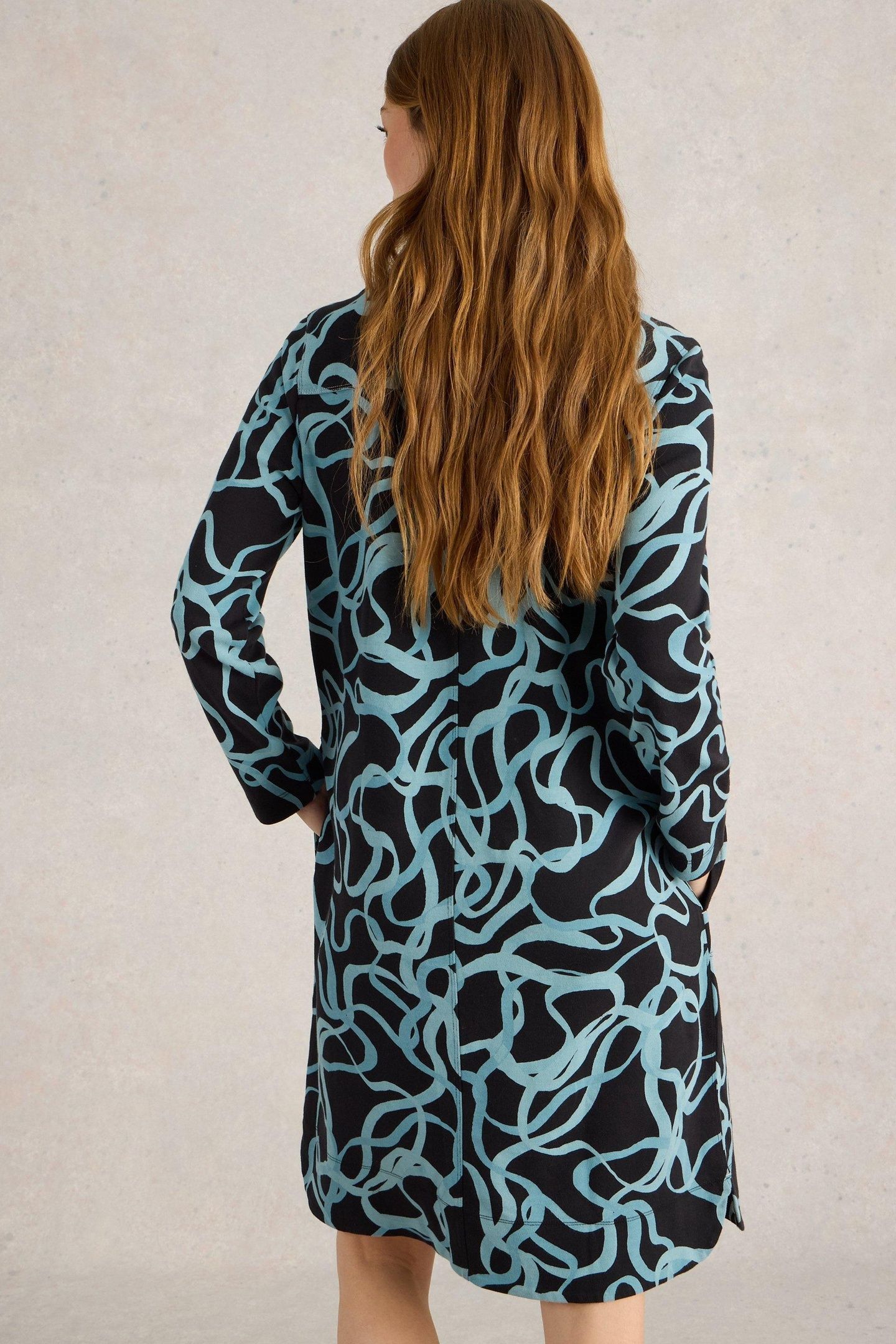 JUNE JERSEY DRESS BLACK PRINT 3
