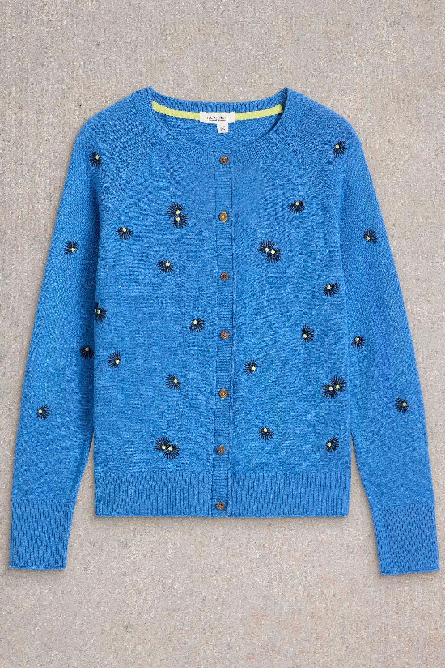 LULU EMBROIDERED CARDI BLUE MULTI 3