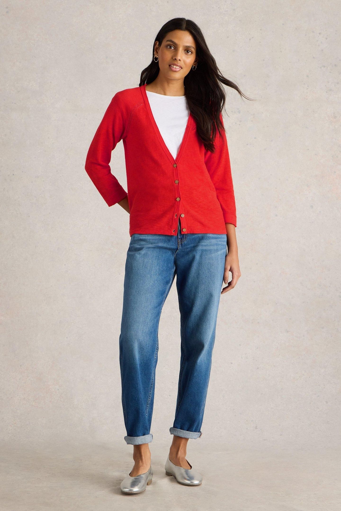 NARIA CARDI BRIGHT ORANGE 1