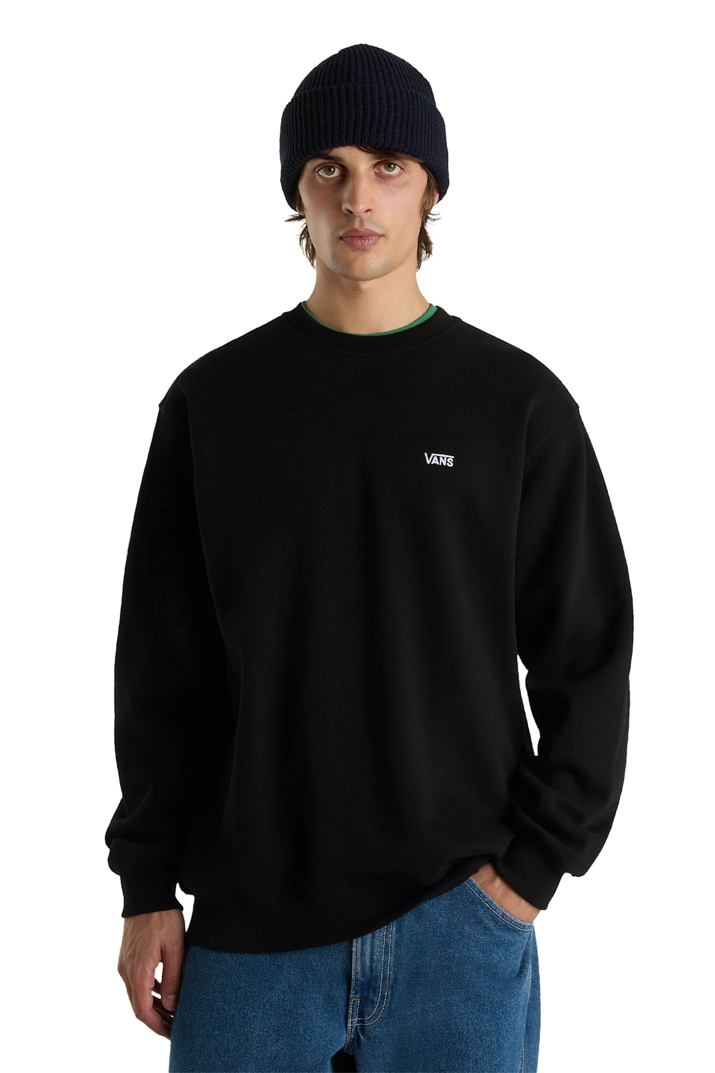 LEFT CHEST II LOOSE CREW BLACK 1