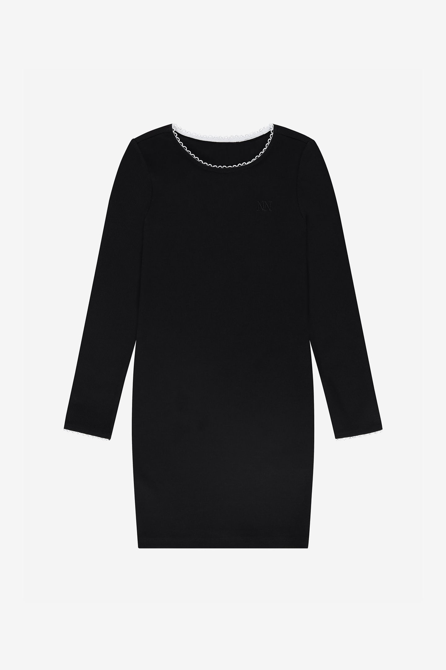 NYLA RIB DRESS BLACK 1