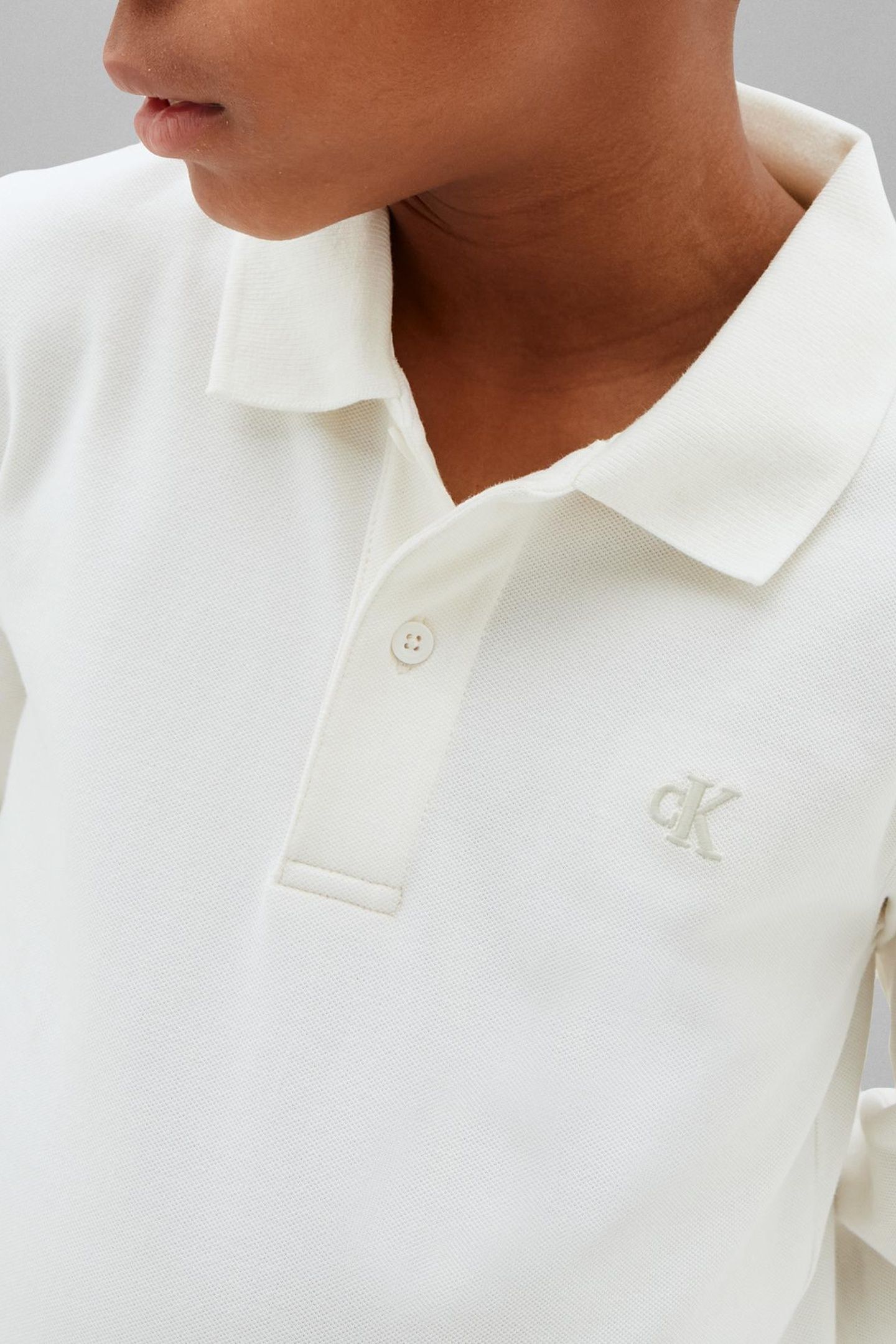BOYS SOLID PIQUE POLO LONG SLEEVE TOFU 5