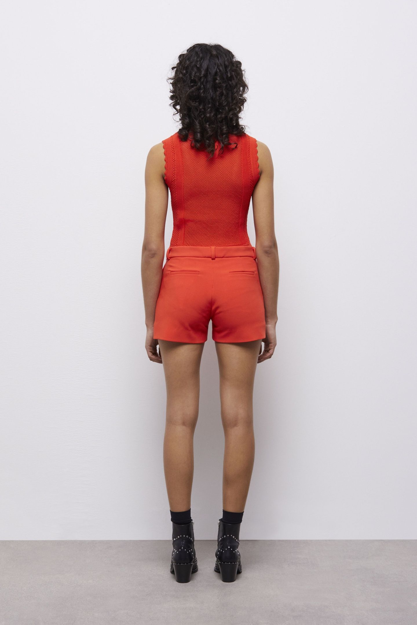 MINI SHORT TAILORING ORANGE 4