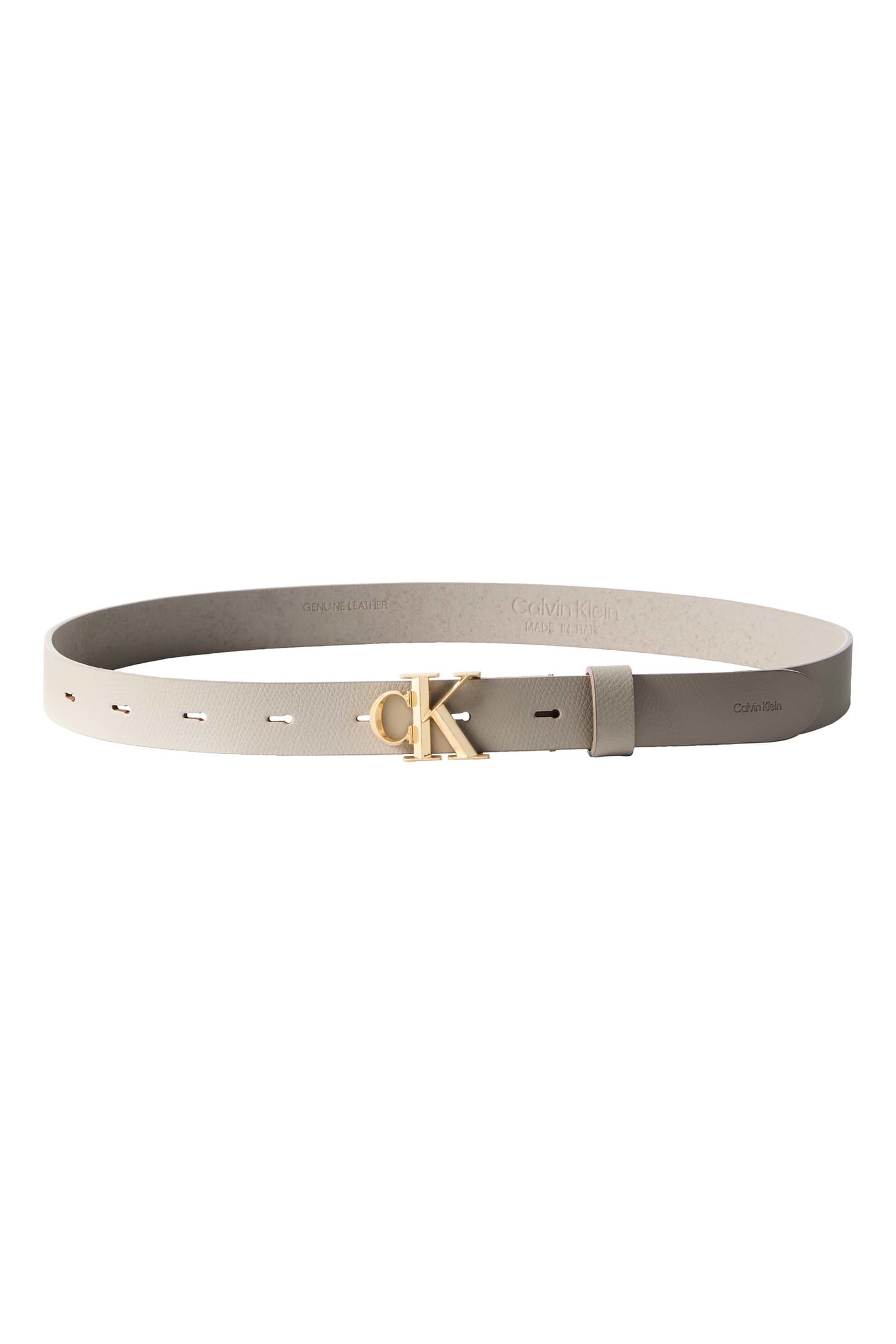 FACTED BUCKLE 25M BELT DESSERT TAUPE/ANTIQUE LIGHT GOLD 1