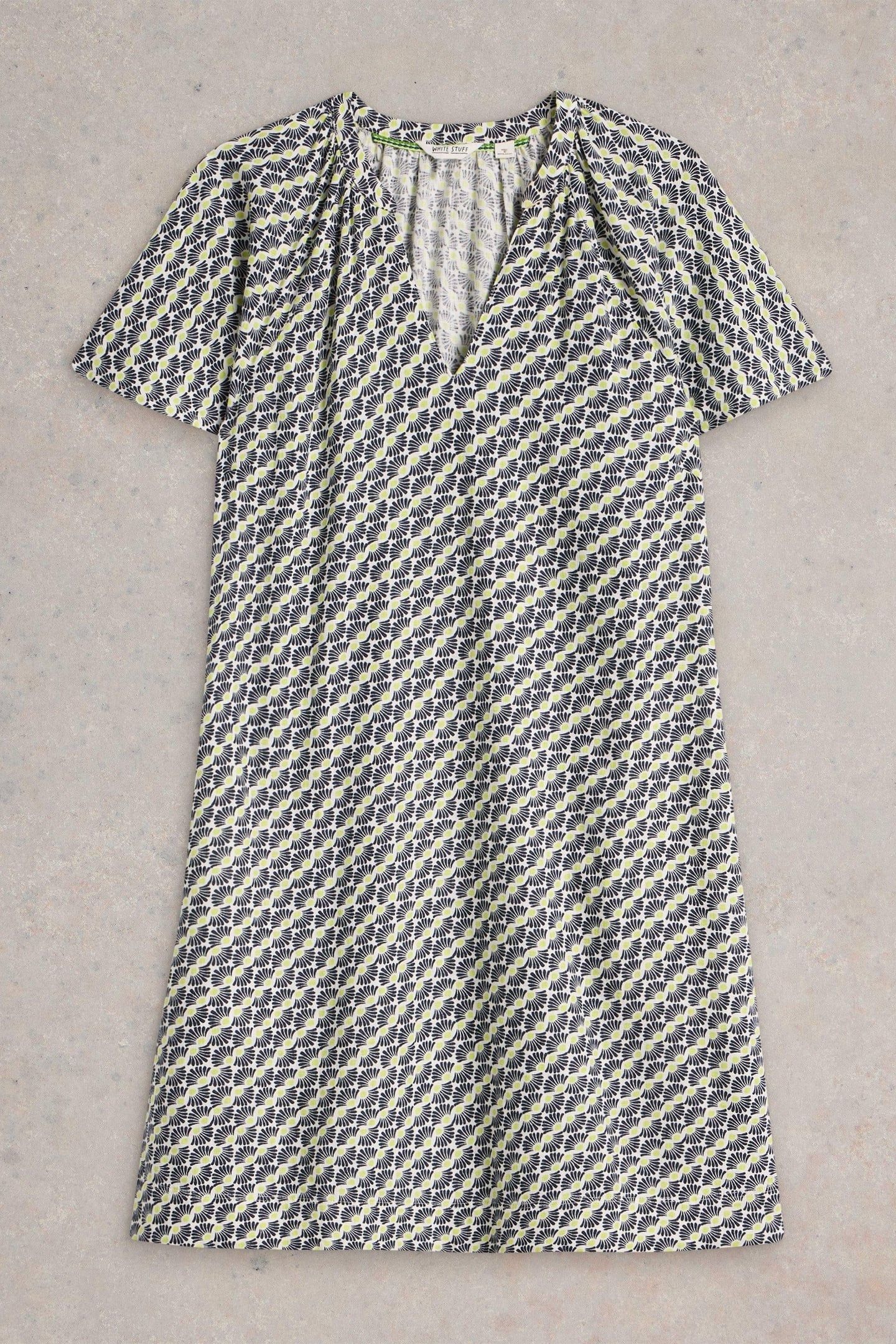 LINDSAY LINEN BLEND DRESS IVORY PRINT 3