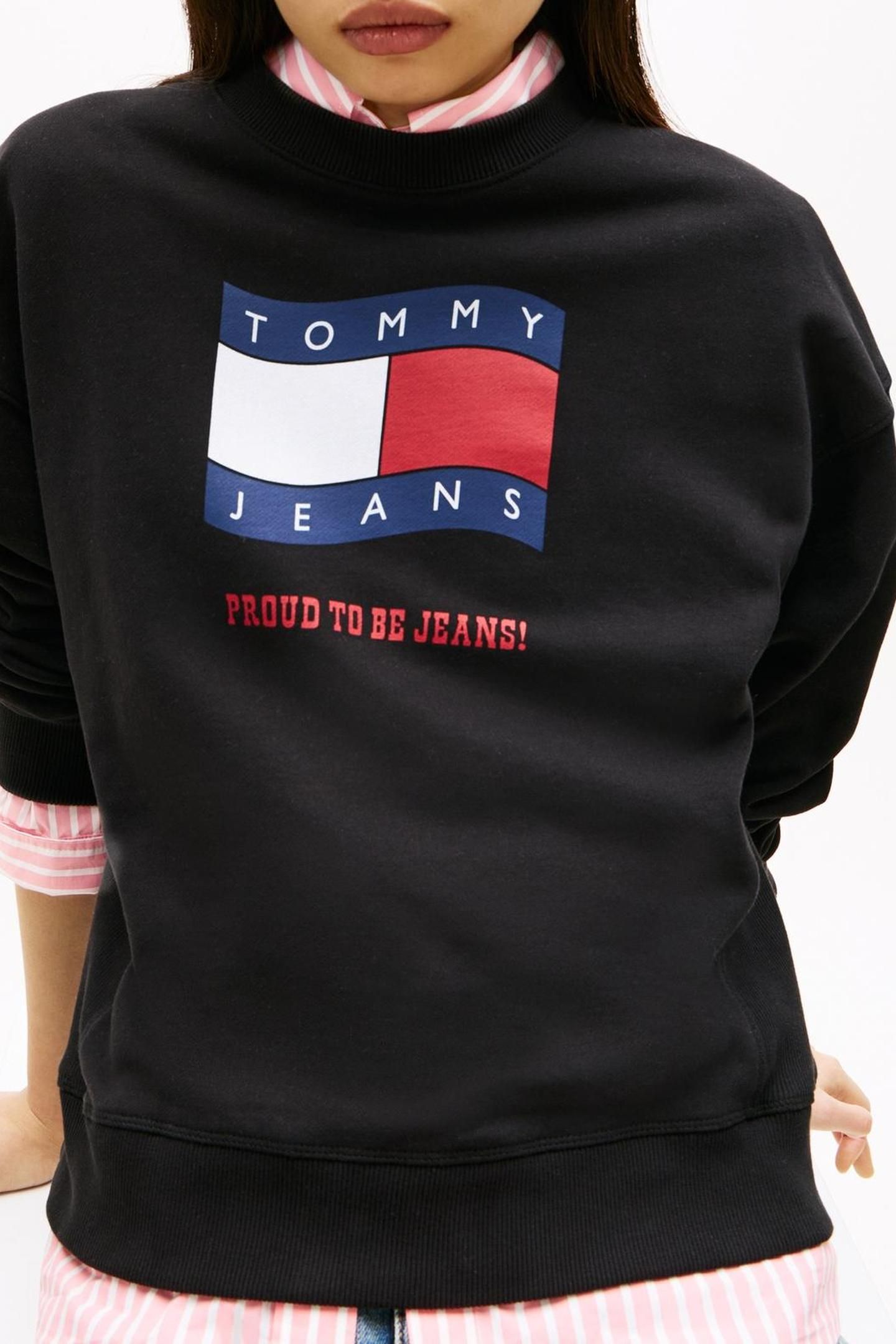 BOXY WAVY FLAG CREW BLACK 5
