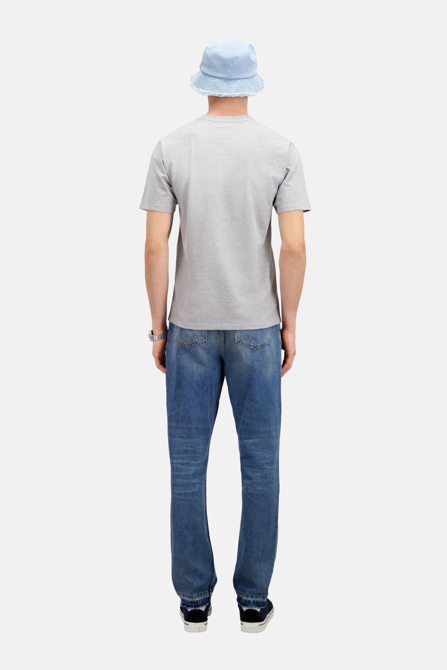 SHORT-SLEEVED T-SHIRT WITH SKULL AND HEART GREY MELANGE 3