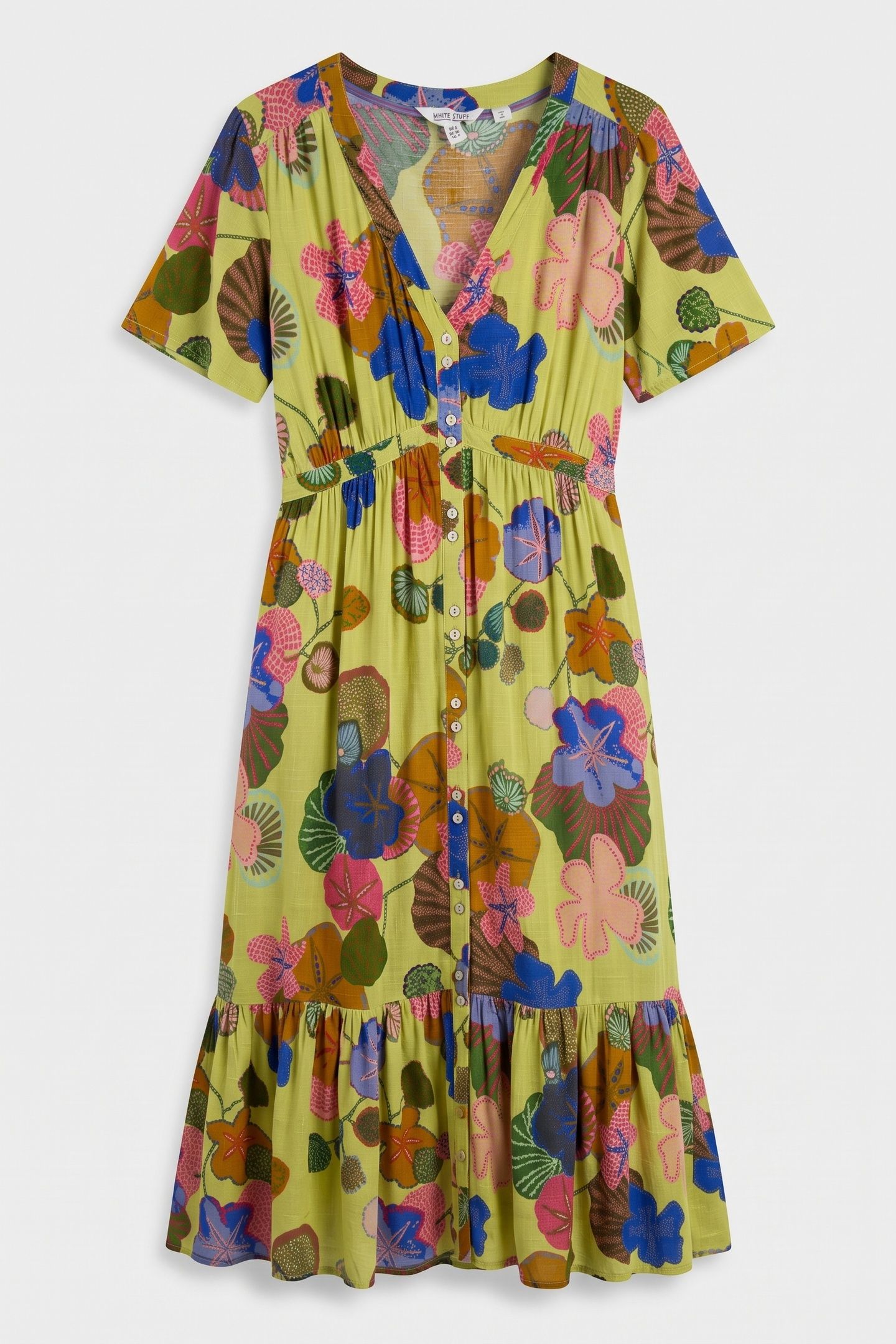 PHOEBE MIDI DRESS GREEN MULTI 3