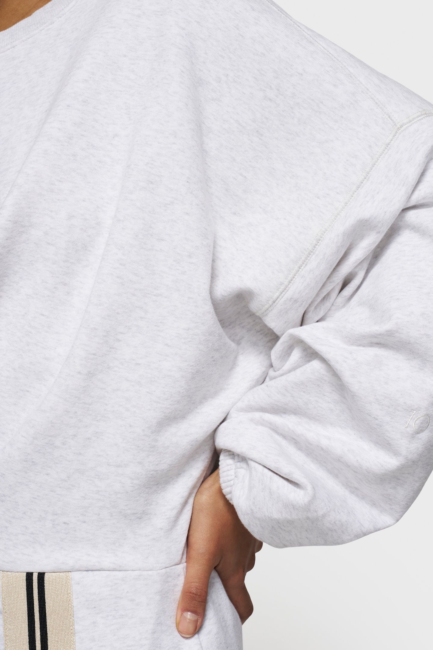 LONG WRAP DRESS GATHERING WHITE GREY MELEE 7