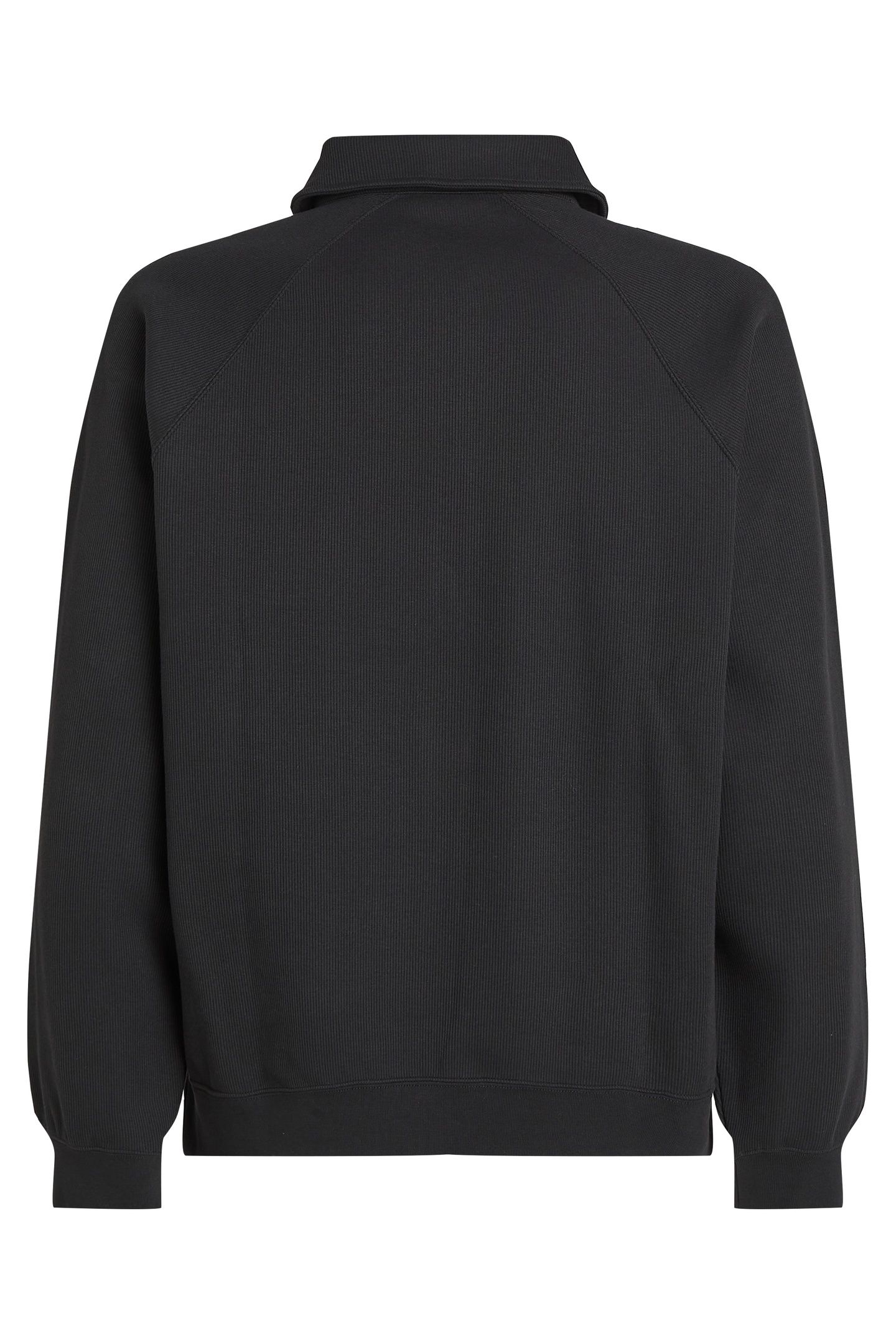 LONG SLEEVE DOUBLE KNIT RIB LOGO BLACK 5