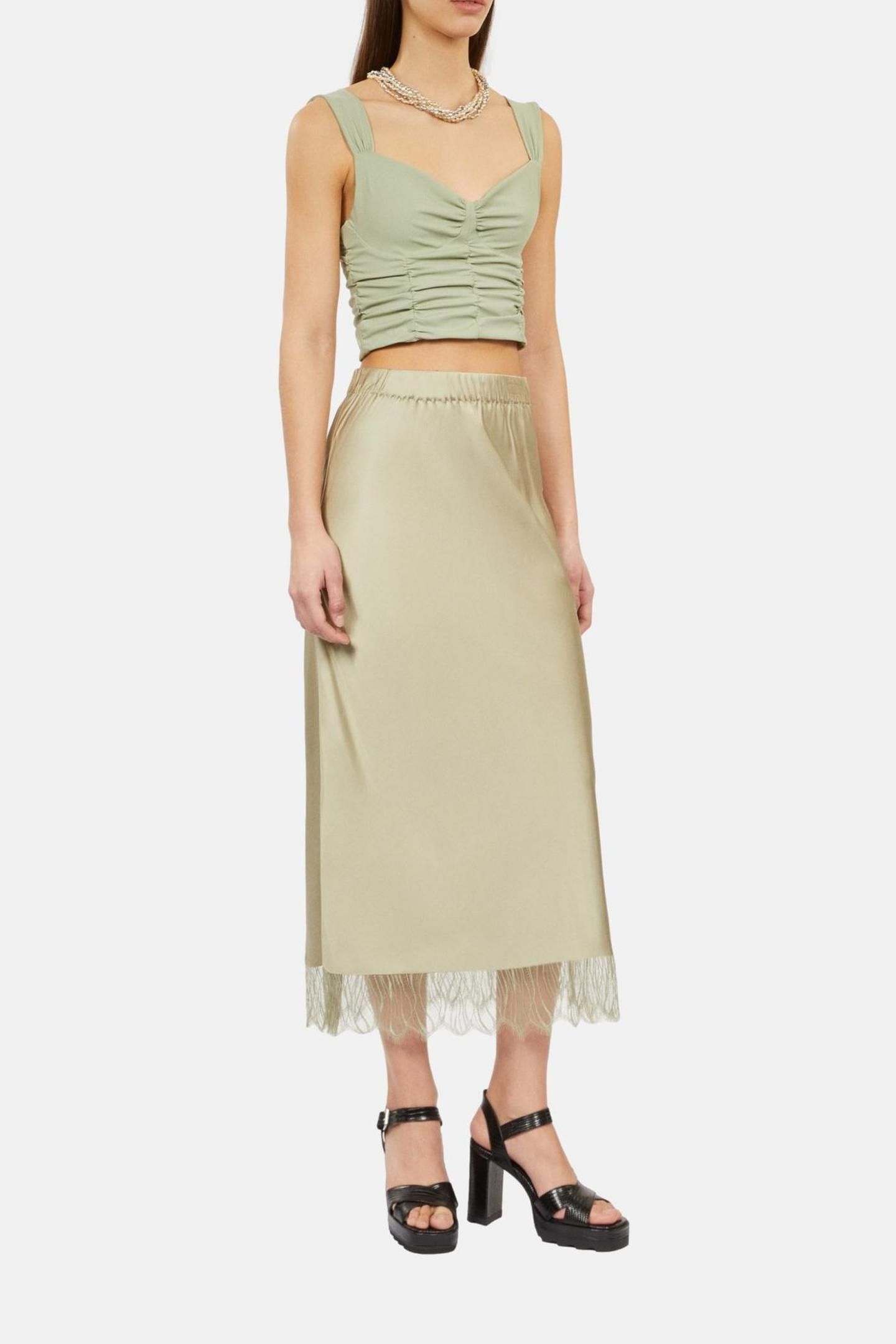 TOP WITH BALCONY AND ZIPPERED STRAP KAKI GREY 2