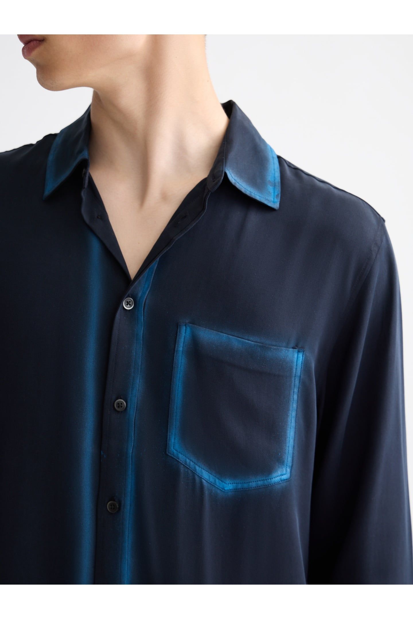 RELAXED FIT TENCEL SHIRT SKY CAPTAIN 6