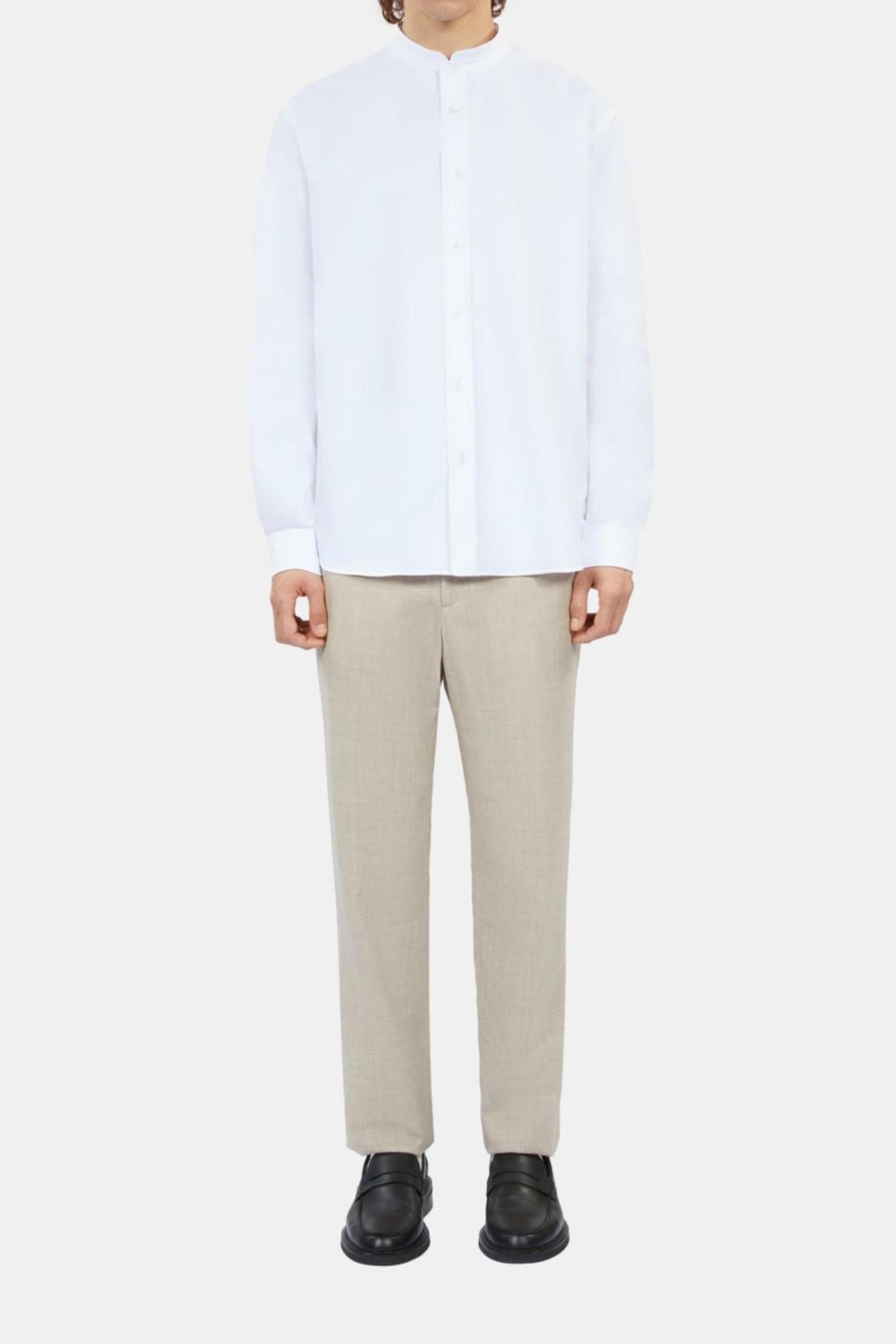 LONG-SLEEVED OXFORD SHIRT WITH A STANDARD COLLAR WHITE 2