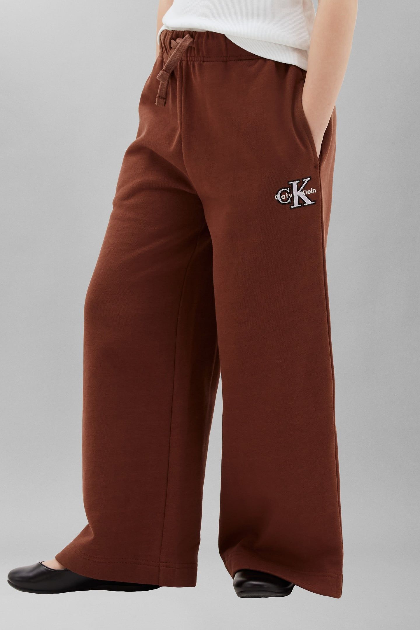 GIRLS MONOLOGO WIDE LEG SWEATPANT ROCKY ROAD 3