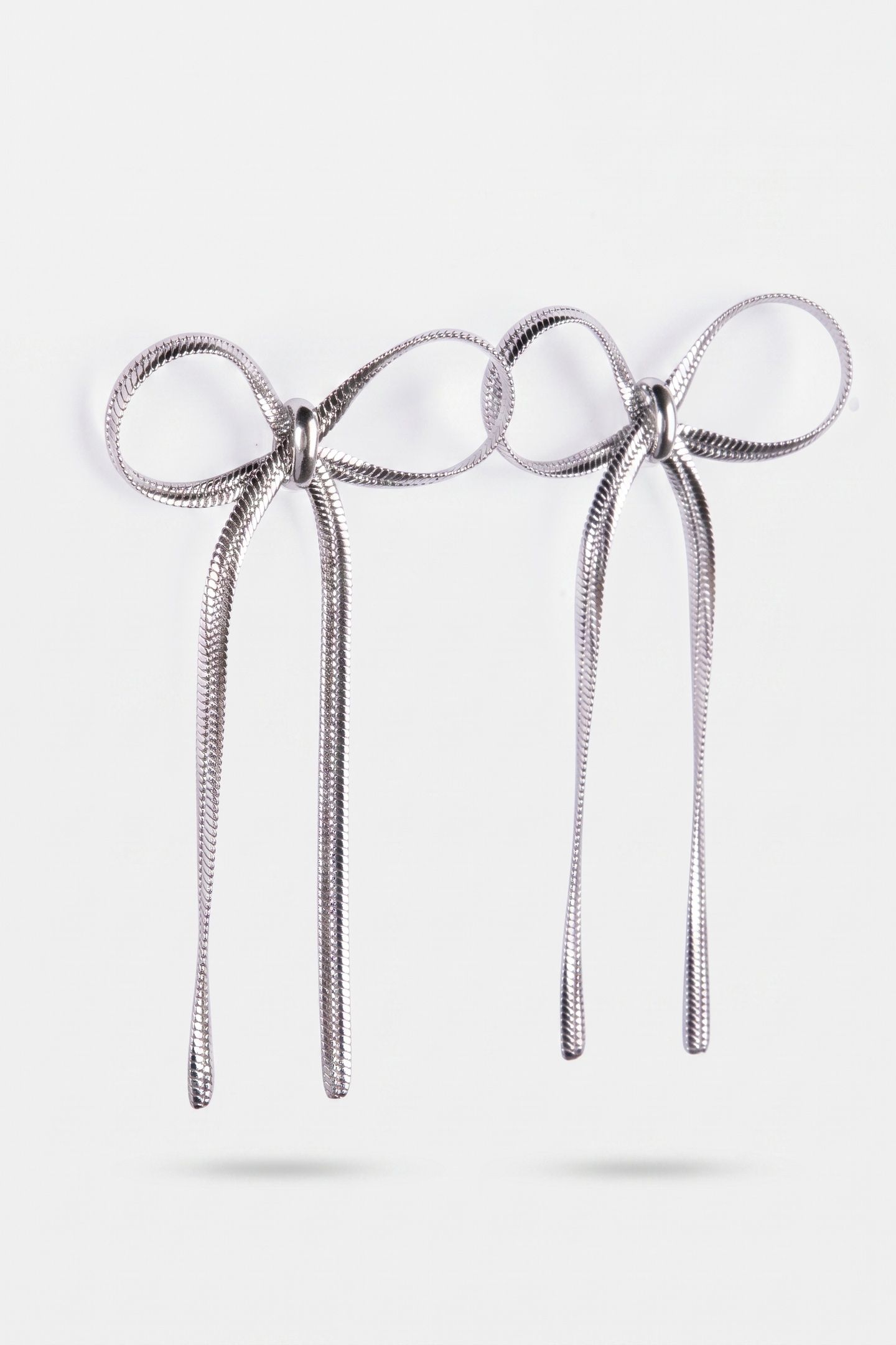 BOW OHRRINGE SILVER 4