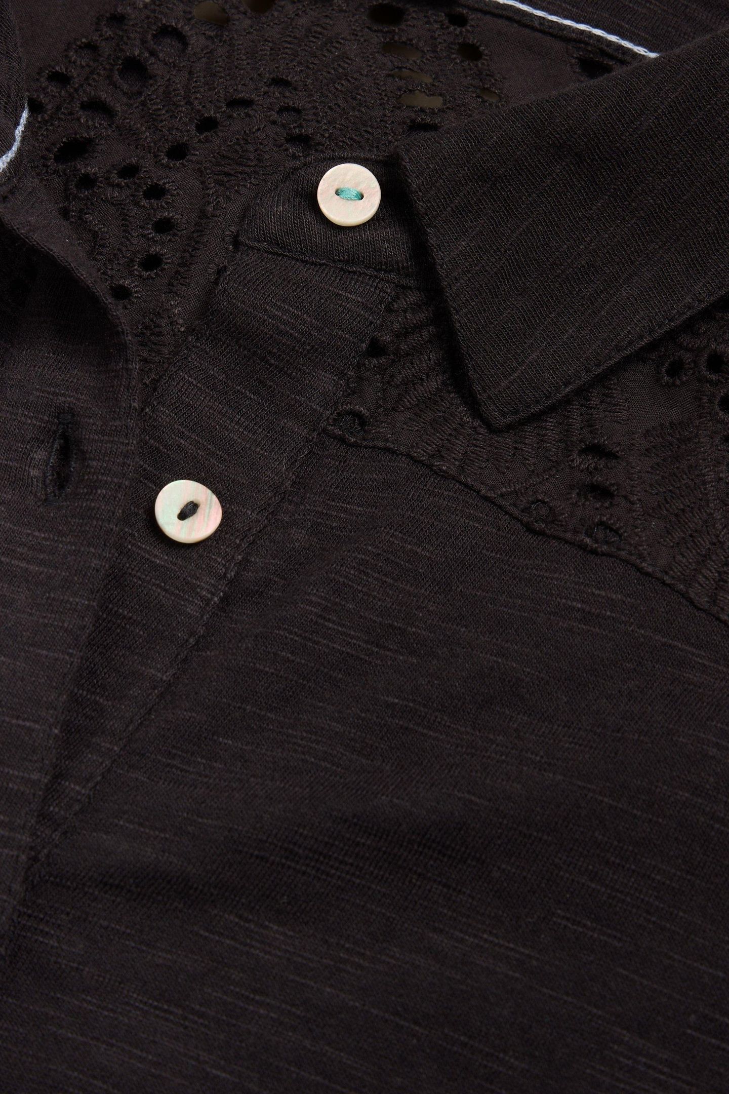 RUA BRODERIE SHIRT DRESS PURE BLACK 5