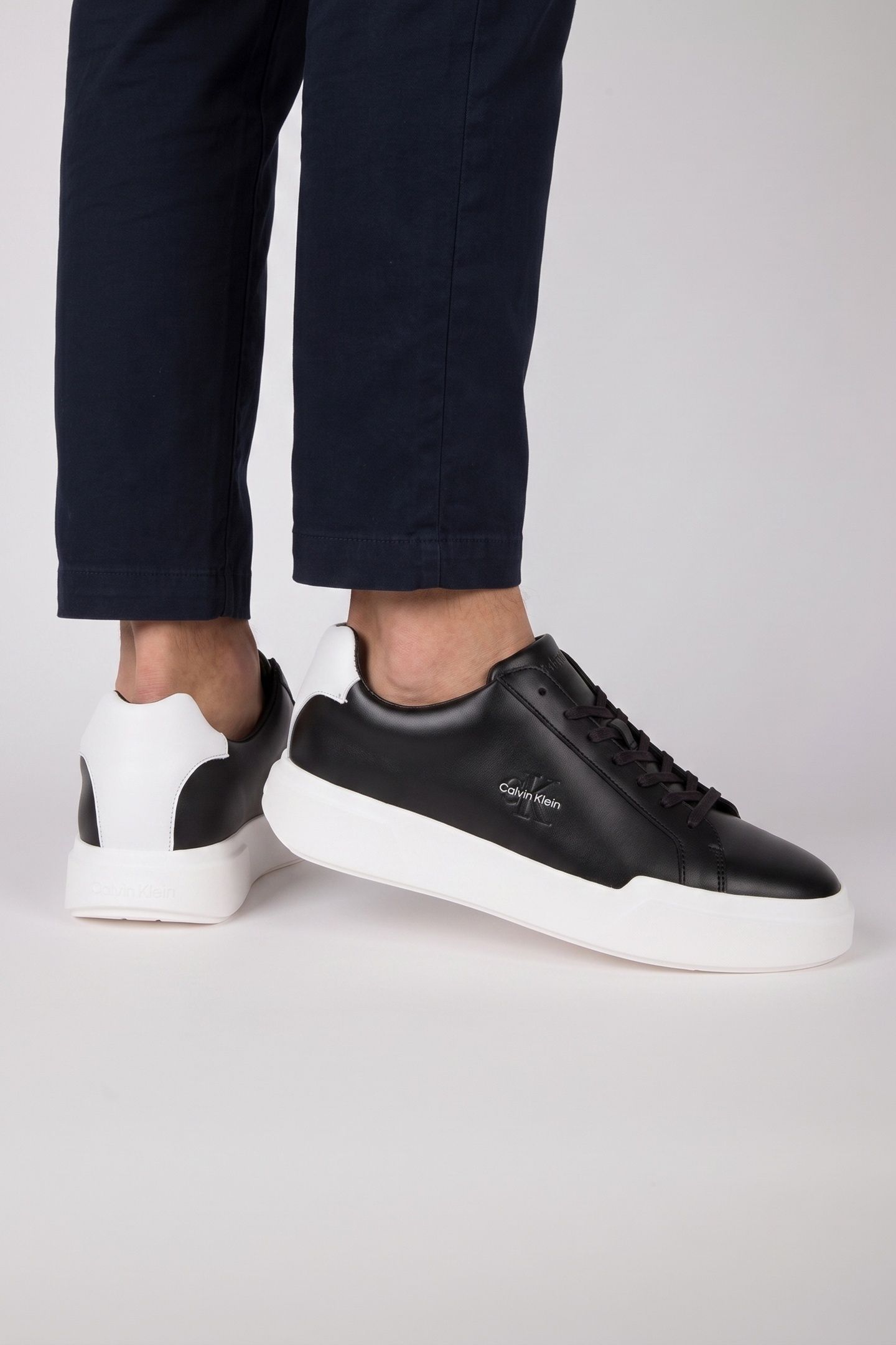 CHUNKY CUPSOLE LACEUP SHOES BLACK/BRIGHT WHITE 2