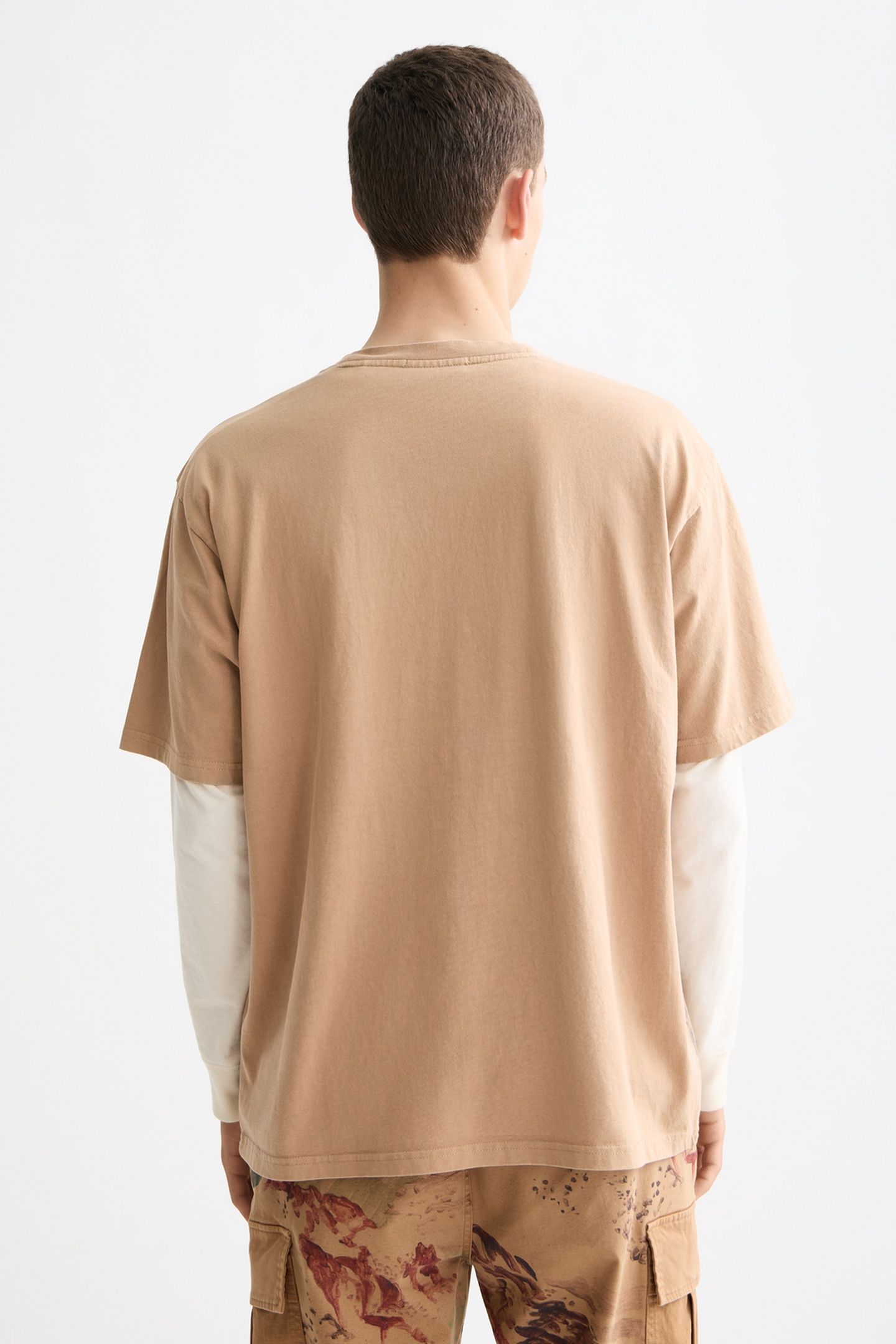 LOOSE FIT OVERDYED AW T-SHIRT TANNIN 3