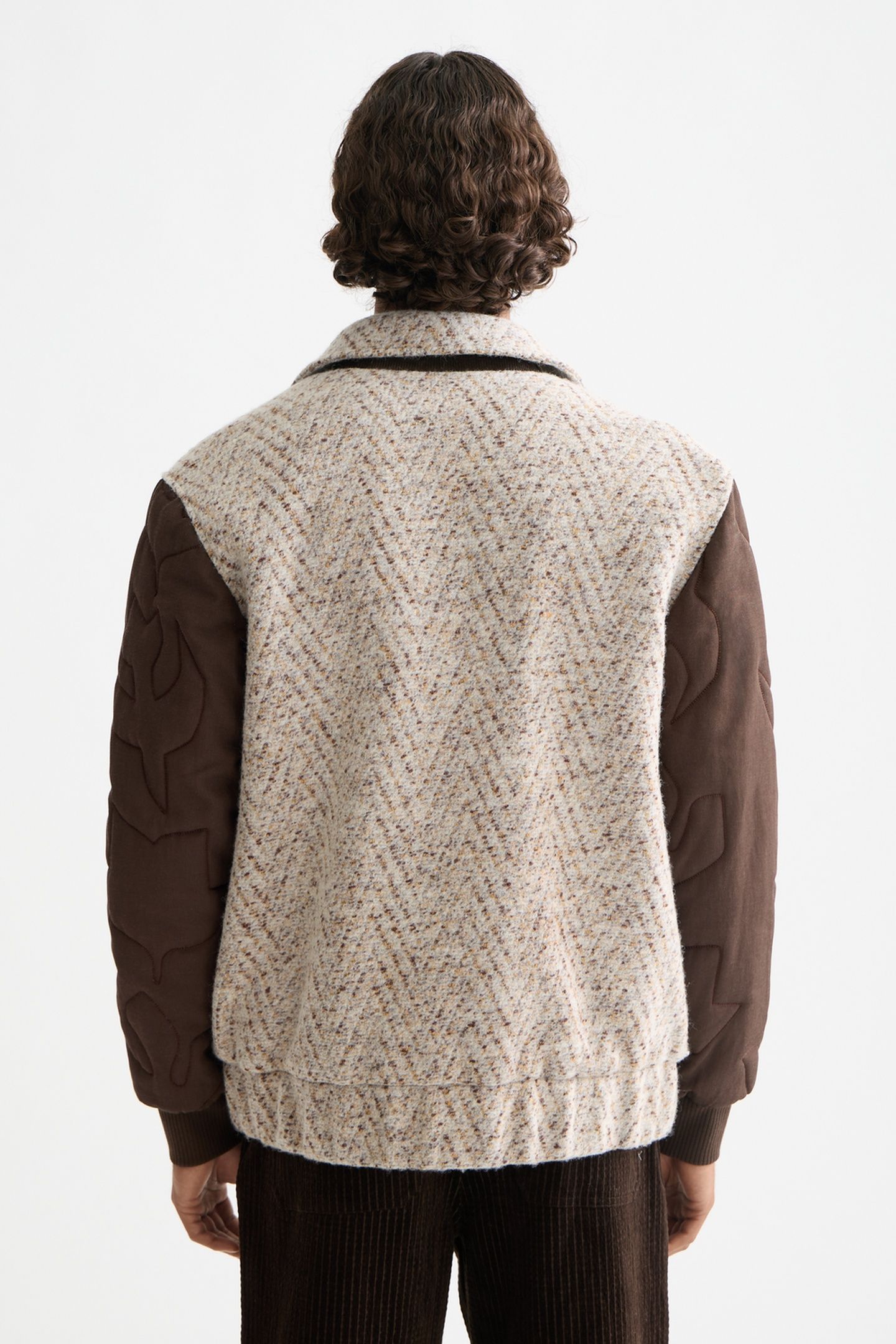 VARSITY SPORTS JACKET TAUPE MELANGE 2