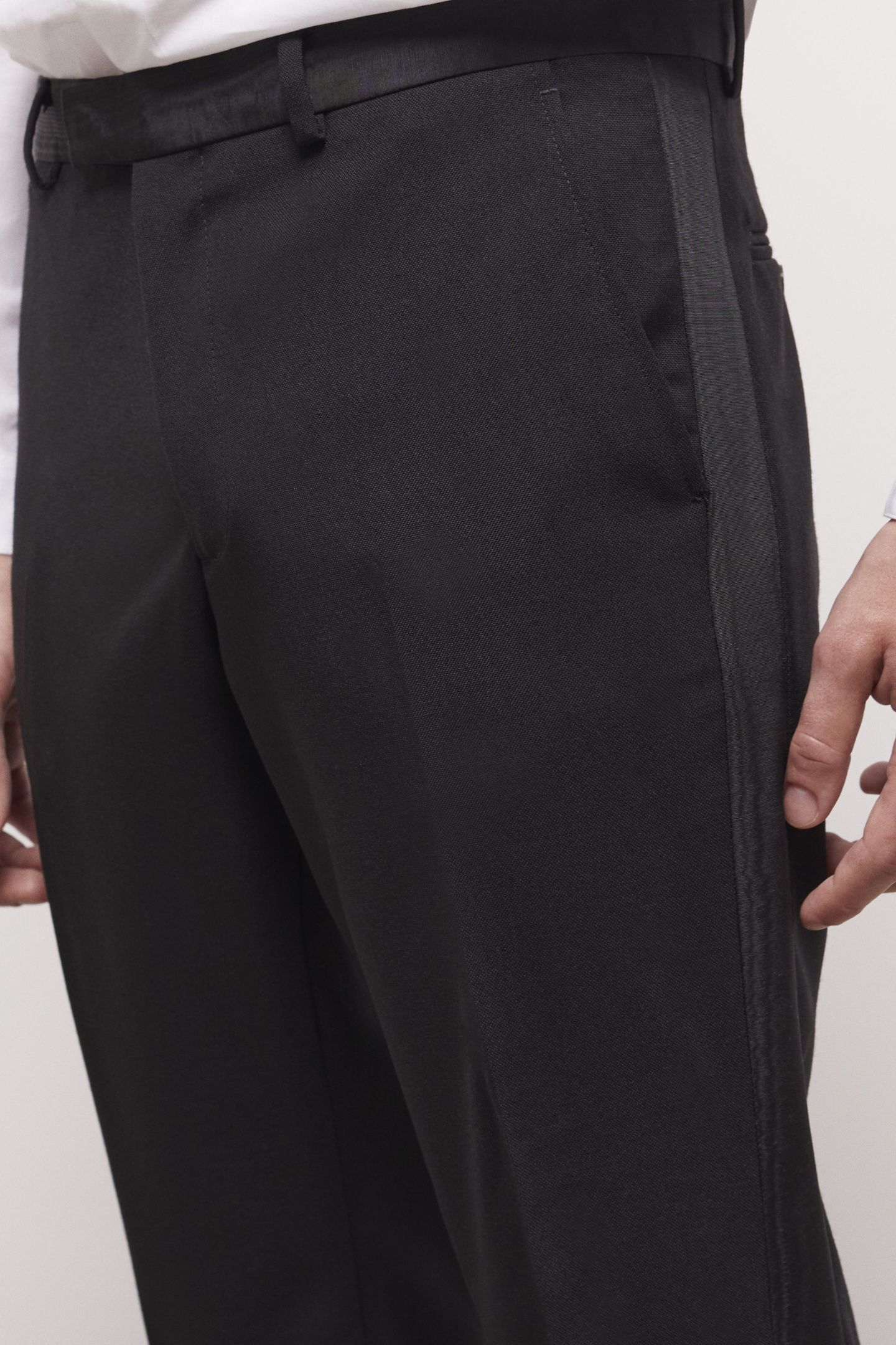 SATIN SUIT TROUSERS BLACK 6