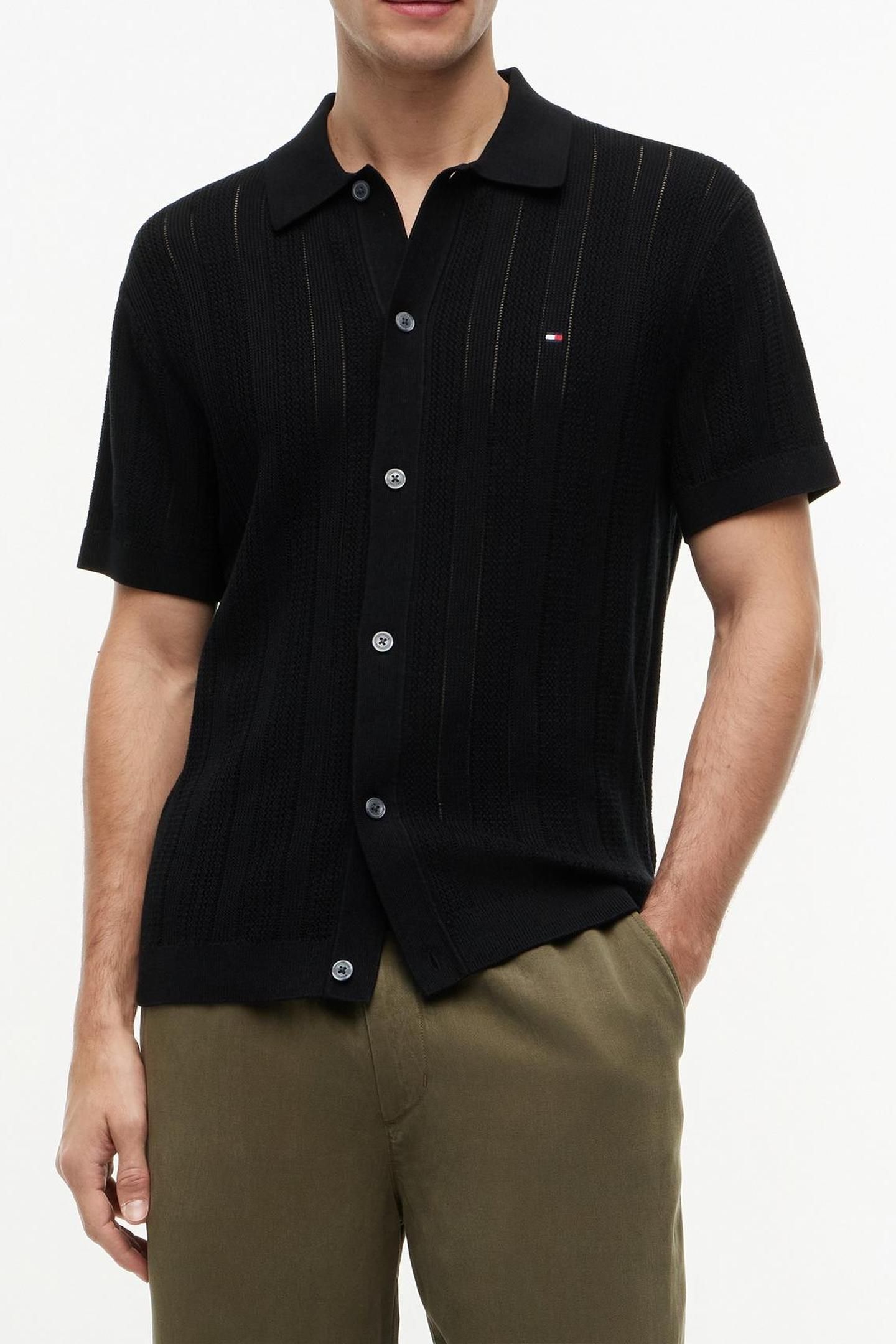 POINTELLE STRUCTURE BLACK HEATHER 2