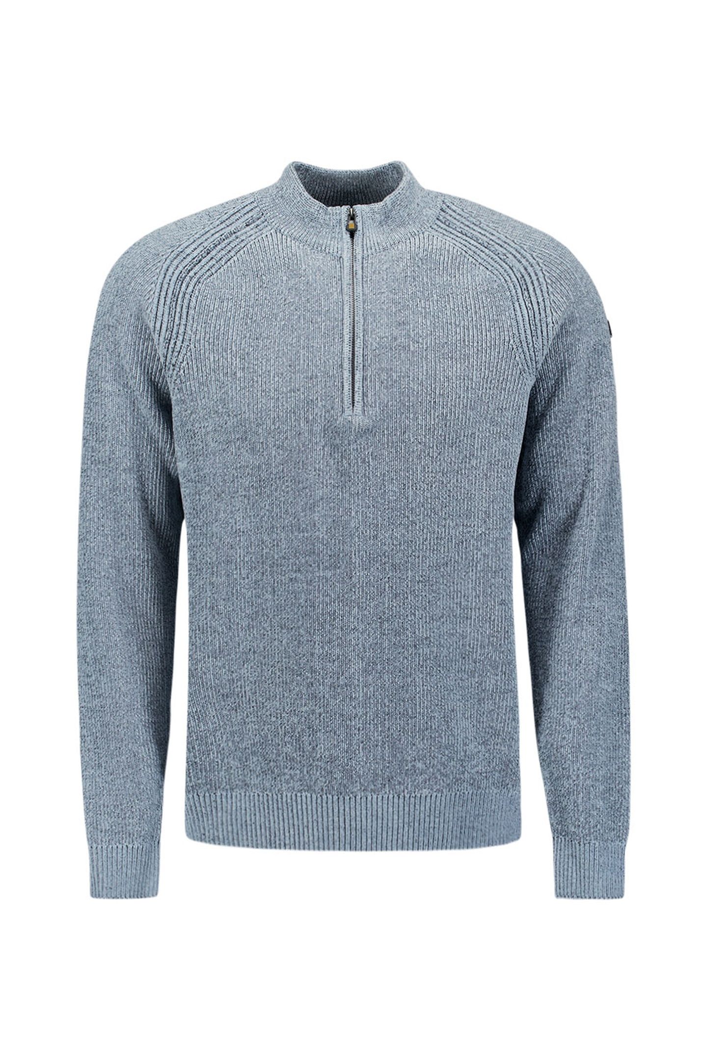 PULLOVER HALF ZIP 2 COLORED CHENILLE DUSTY BLUE 4