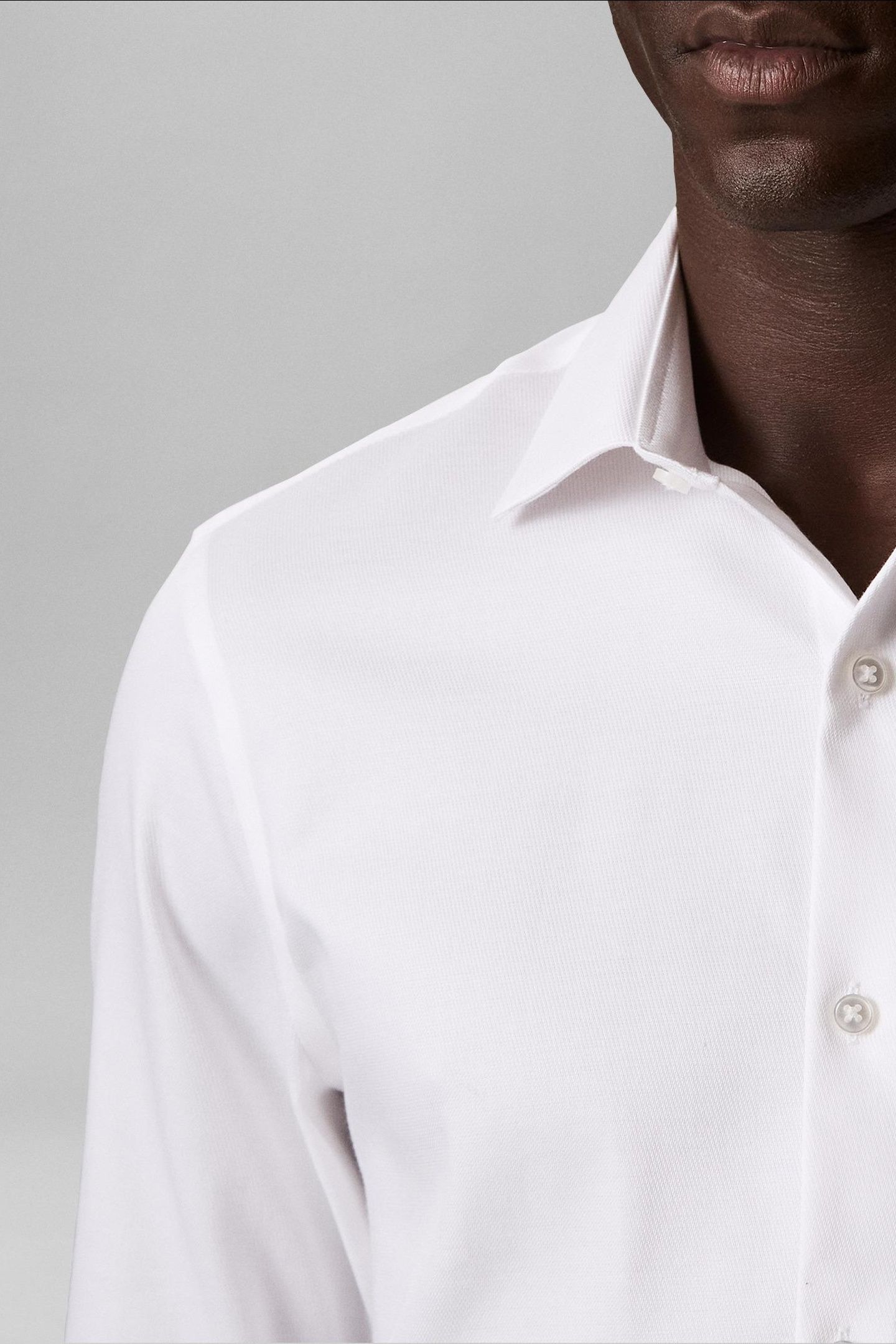 SLIM STRAIGHT COLLAR SHIRT WHITE 5