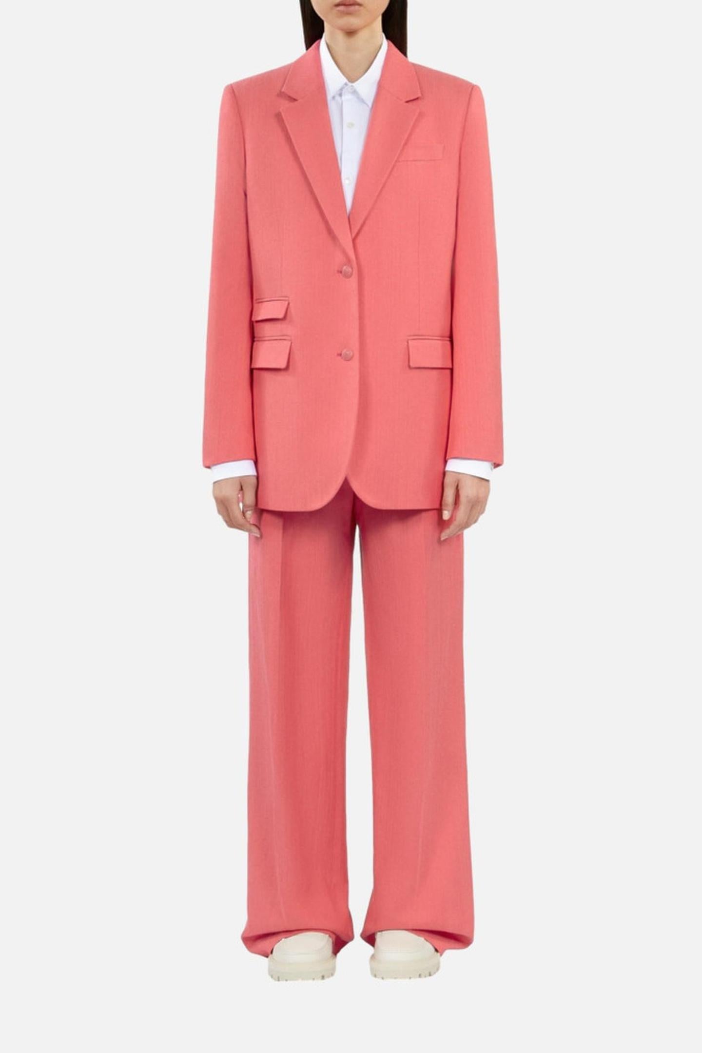 SUIT JACKET RIGHT SIDE POCKETS AND FRONT BUTTONS RETRO PINK 3
