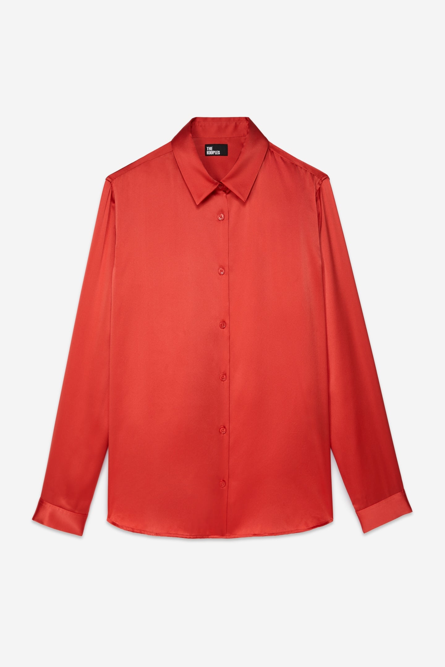 LONG-SLEEVED SILK SATIN SHIRT RED BRIQUE 5