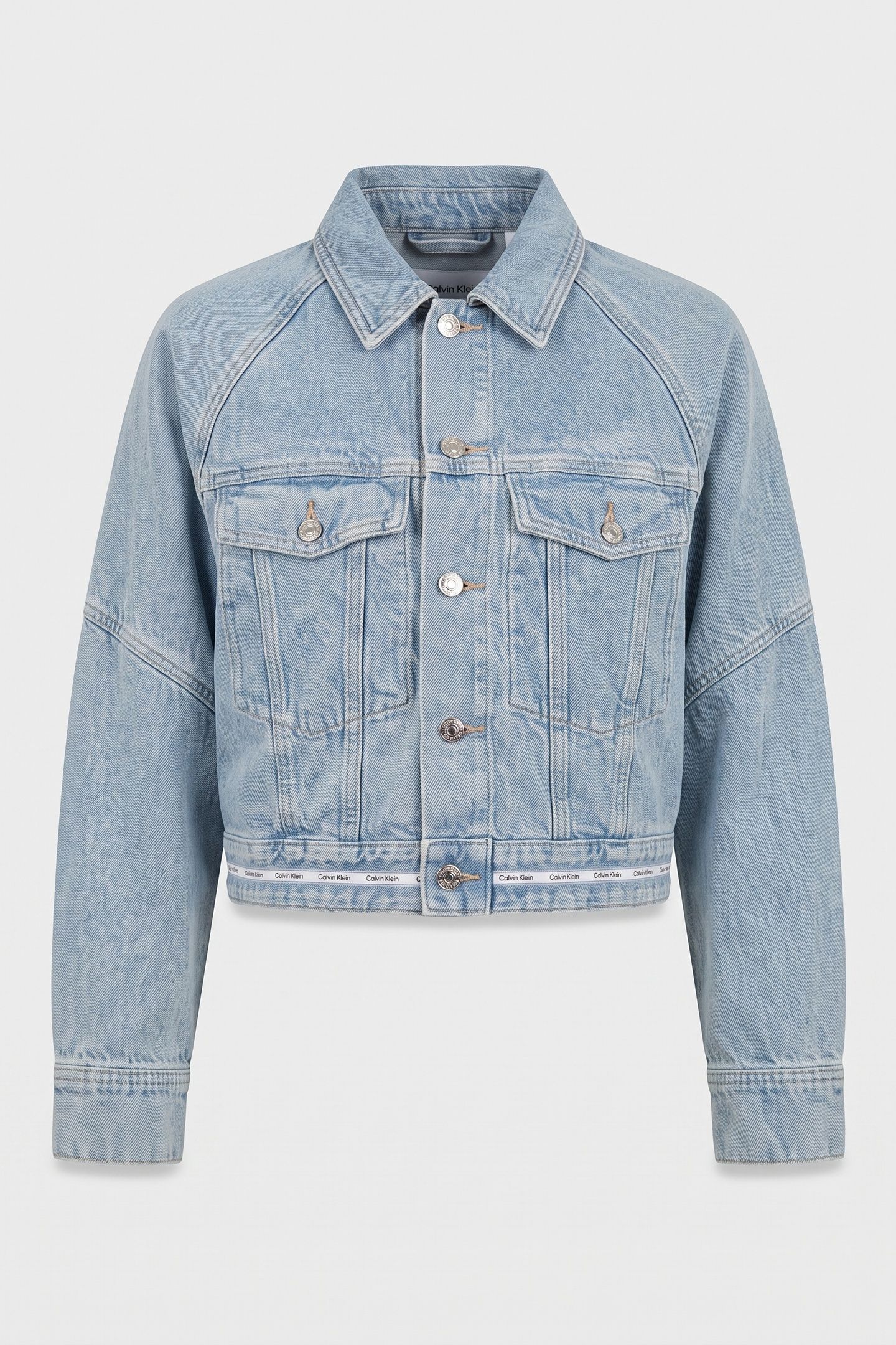 BRANDED BOXY DENIM JACKET FRESH WATER 3