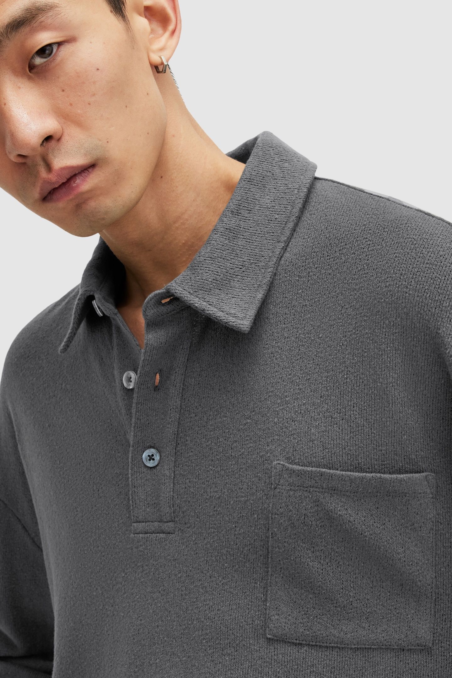 ERIS LS POLO WASHED BLACK 7