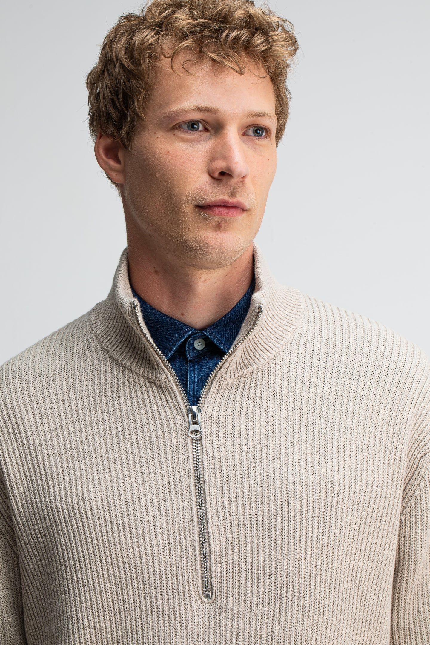 GALWAY HALF ZIP LT. SAND 5