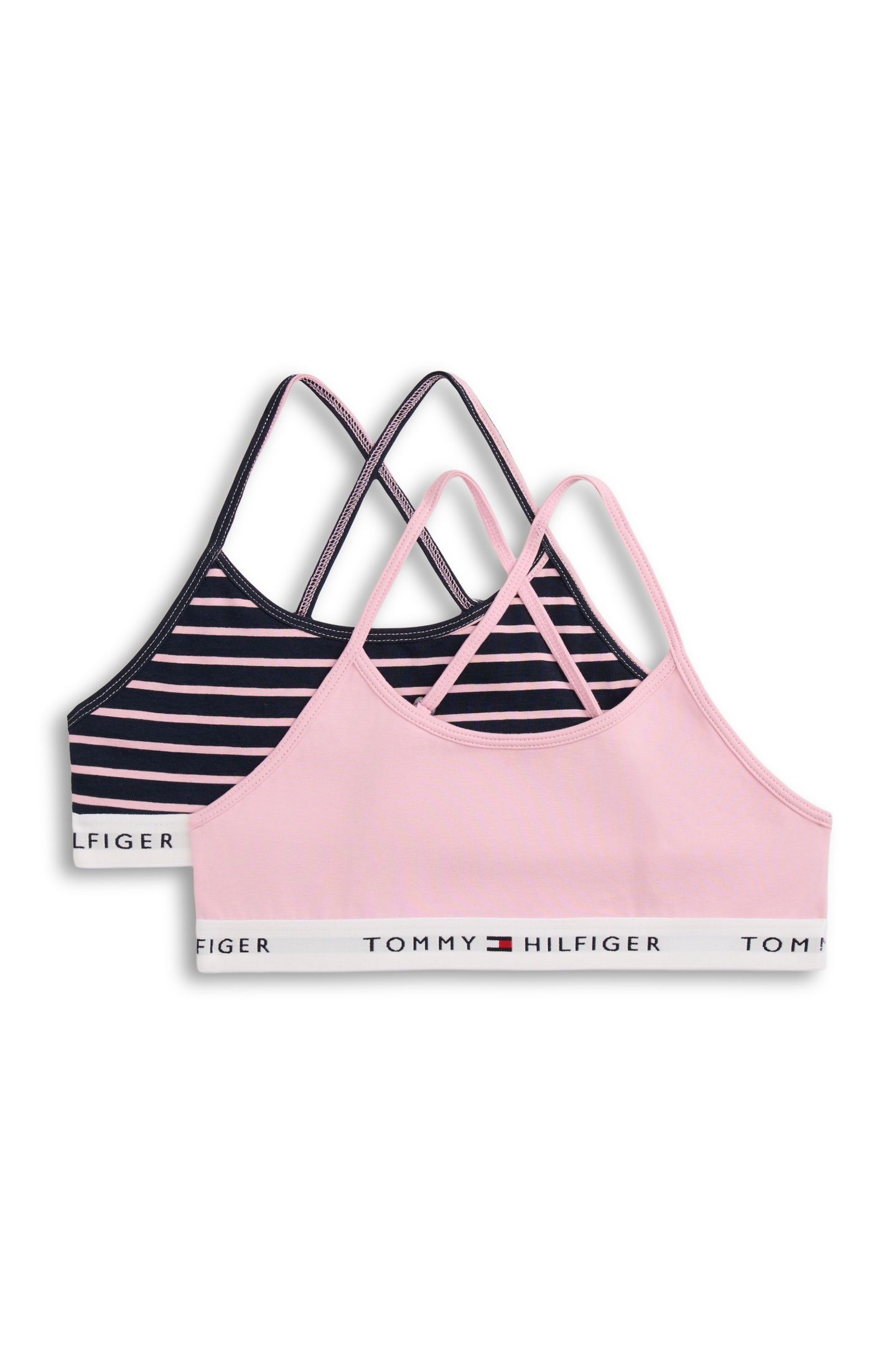 GIRLS 2-PACK STRAPPY BRALETT BONITA PINK/BRETON STRIPE 1