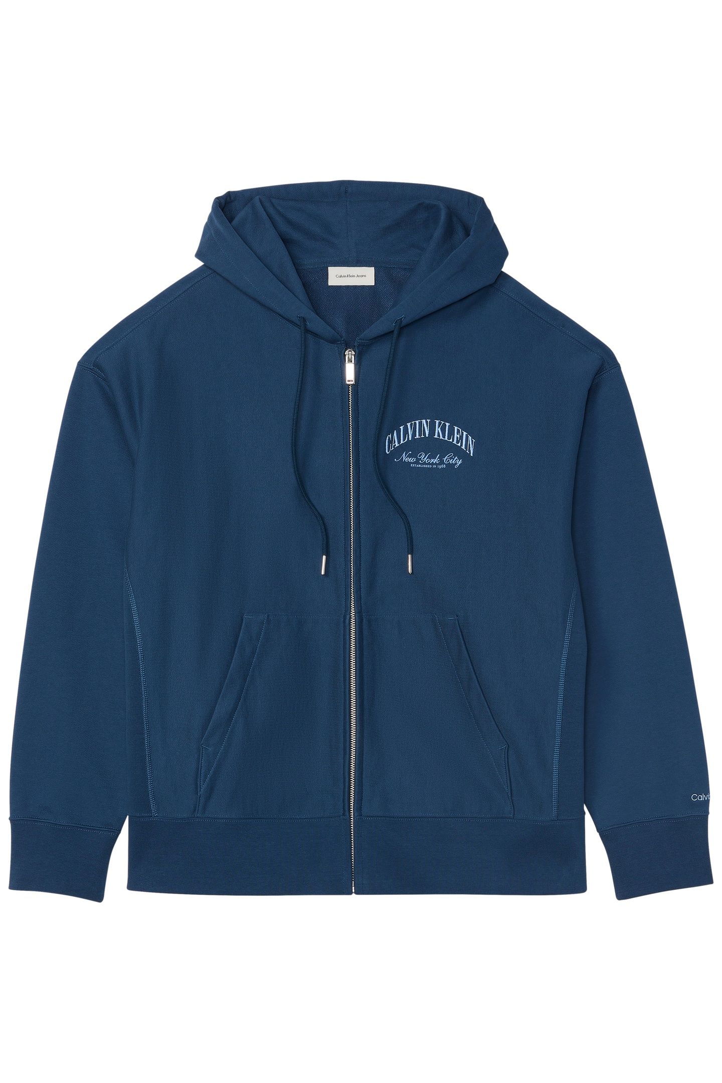 LONG SLEEVE PREMIUM TERRY CALVIN LOGO DARK DENIM 5