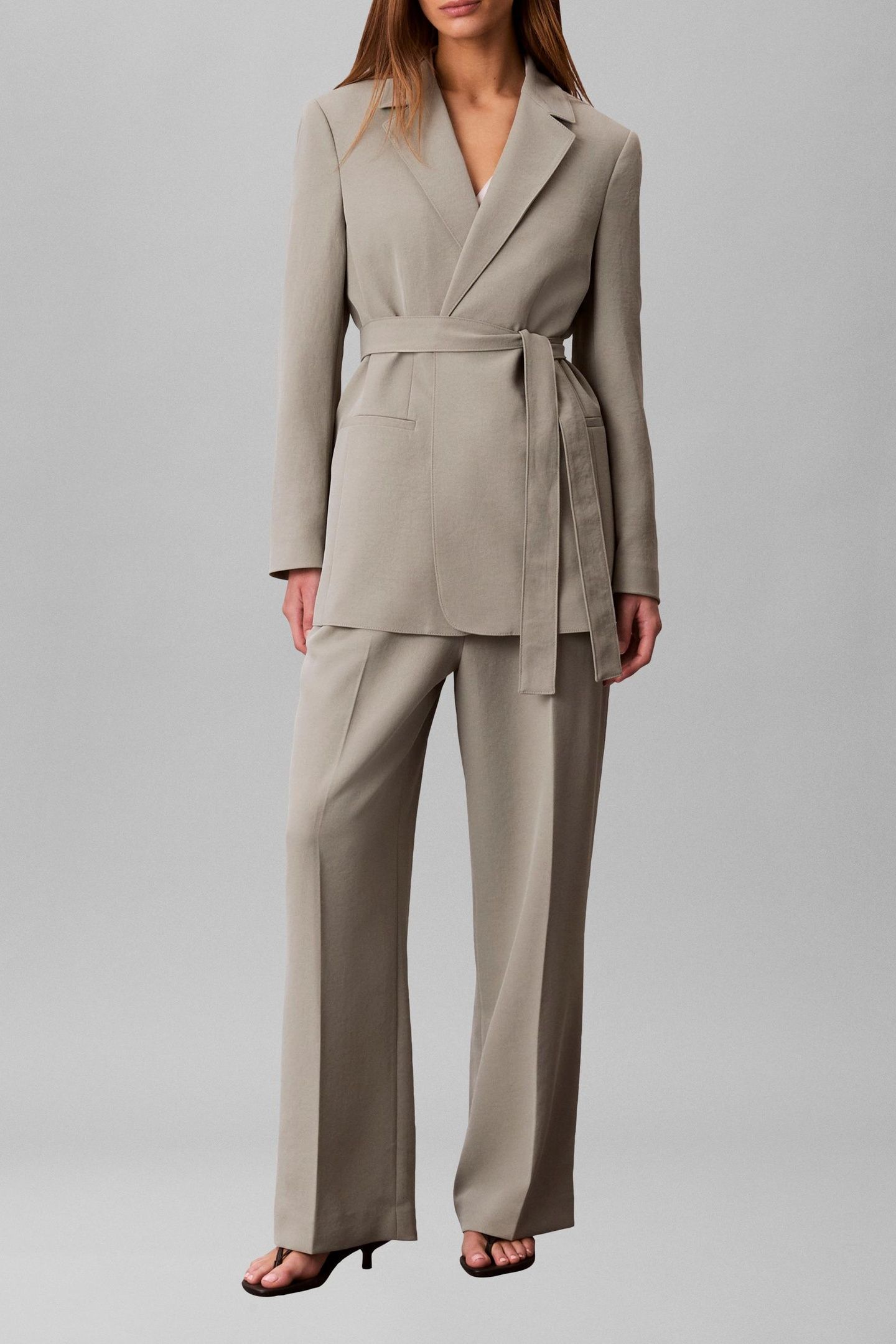 CASUAL TWILL BELTED TROUSER SHADOW 5