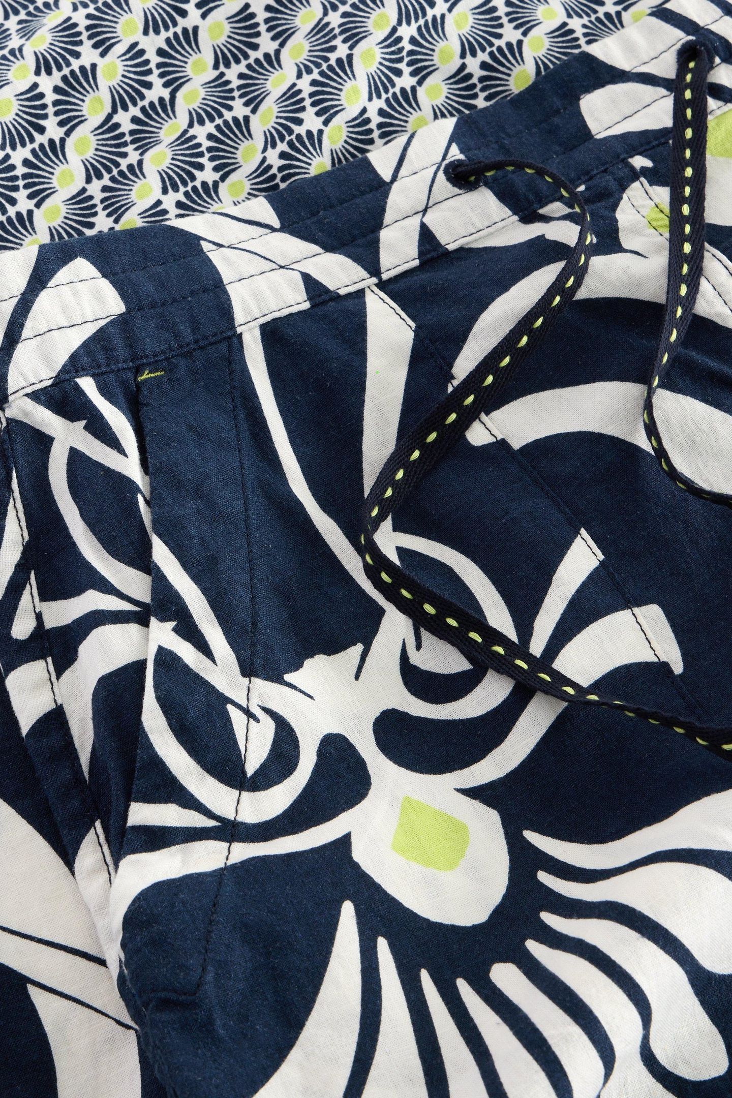 ELLE LINEN BLEND SKIRT NAVY PRINT 6
