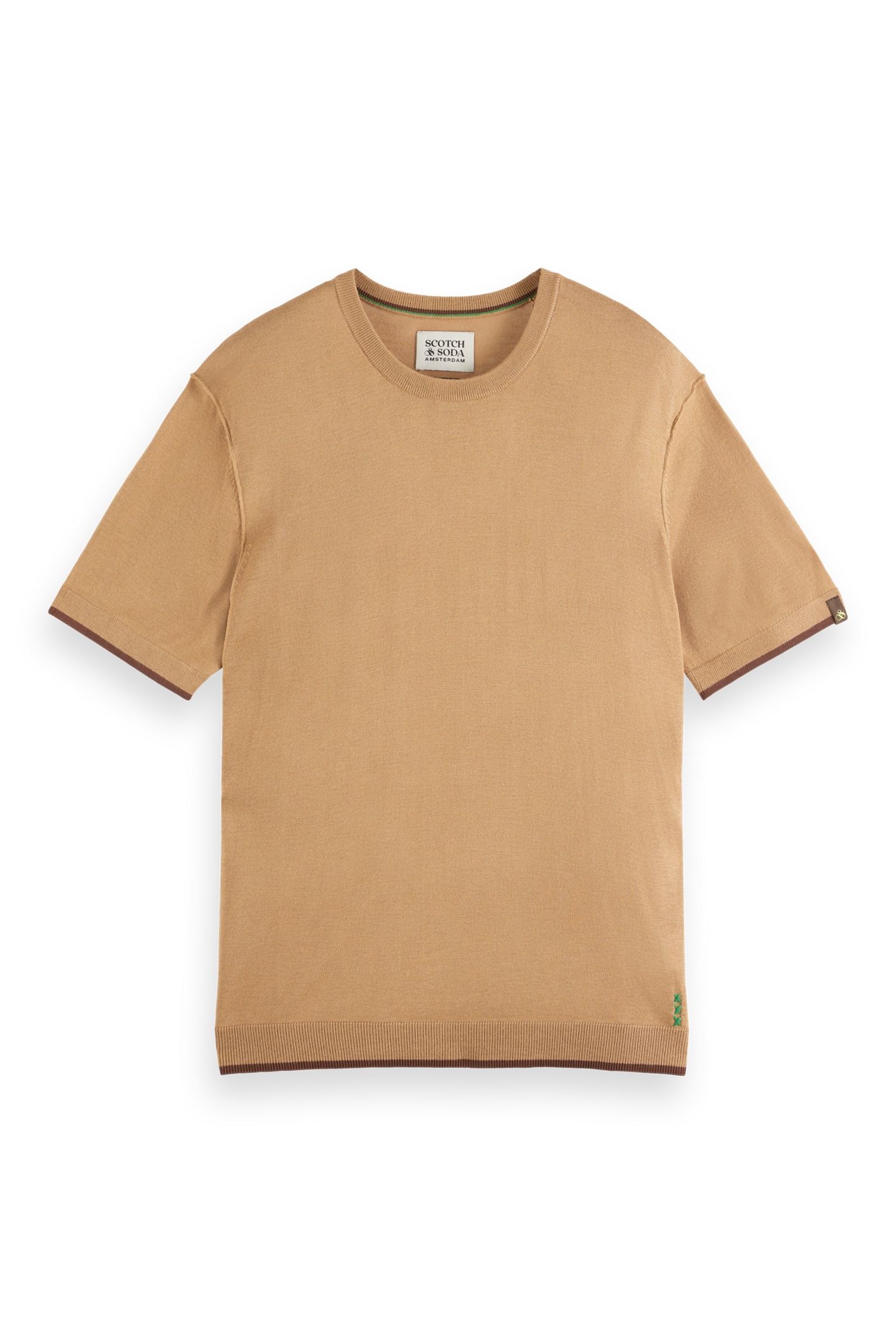 KNITTED RELAXED FIT T-SHIRT TANNIN 4