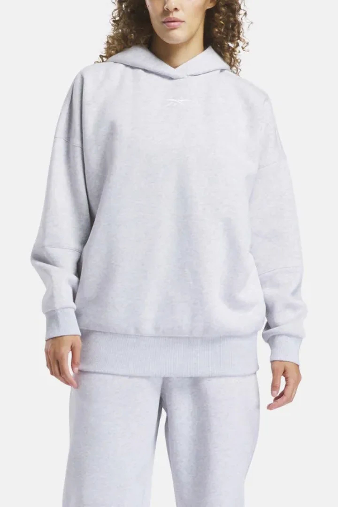 LUX OVERSIZED HOODIE LIGHT GREY HEATHER 1