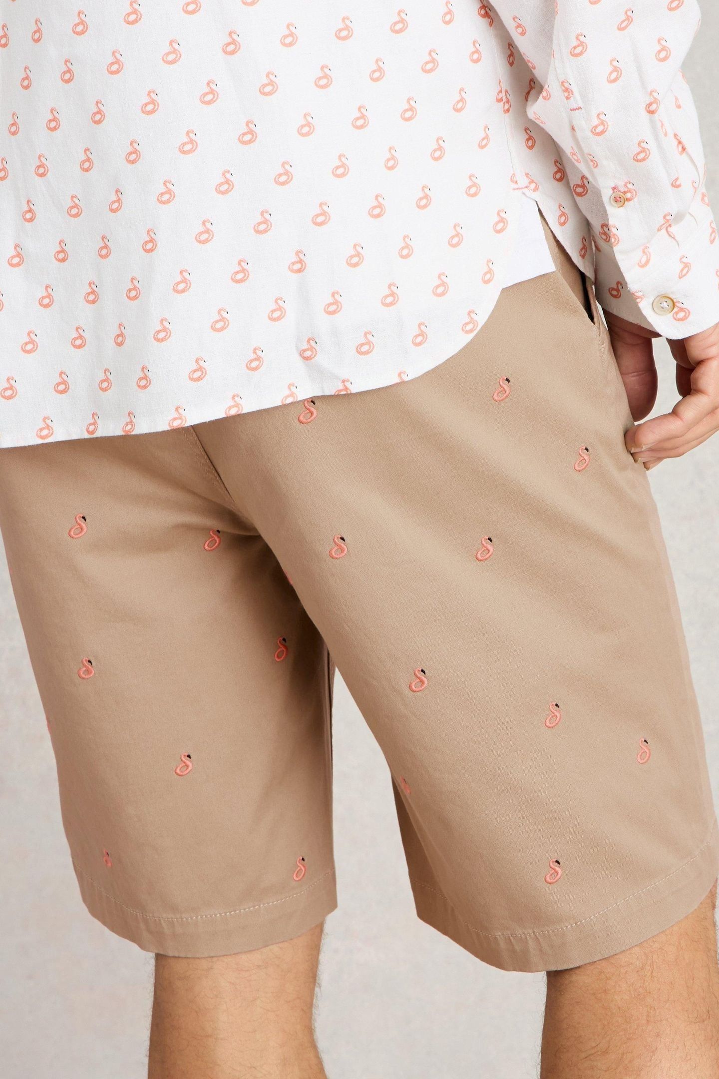 FLAMINGO CHINO SHORT NATURAL PRINT 5