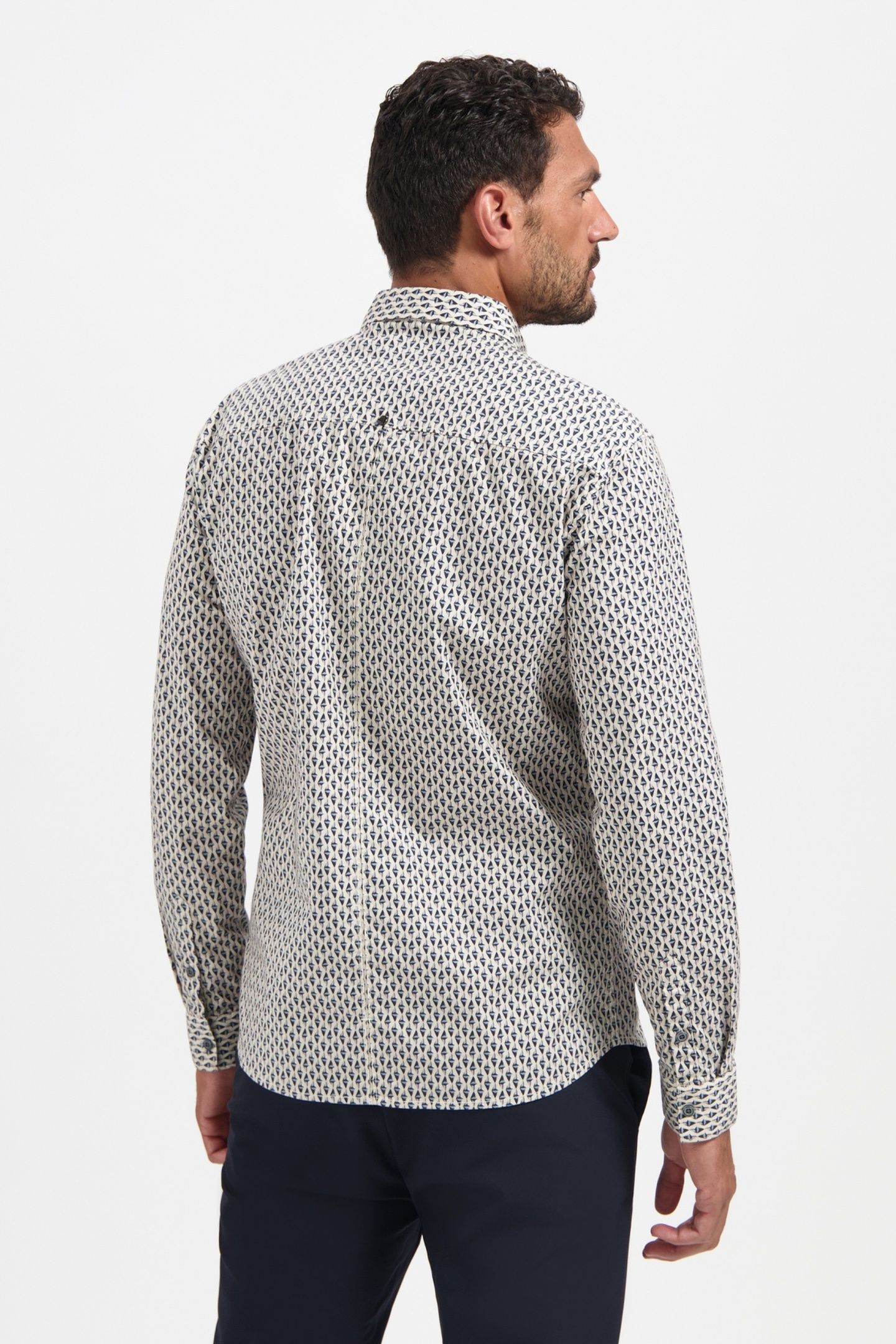 SHIRT STRETCH ALLOVER PRINTED WHITE 4
