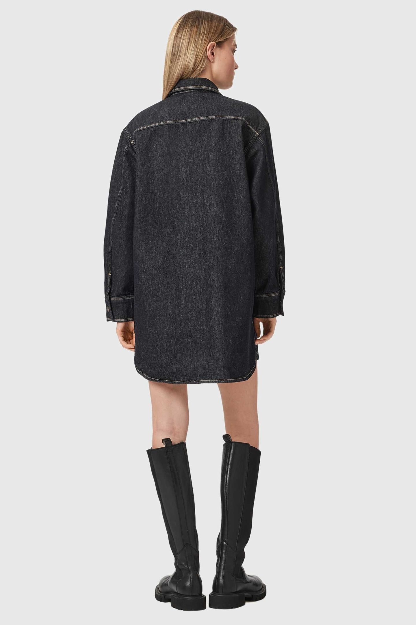 FAYE SHACKET DRESS RAW INDIGO BLUE 3
