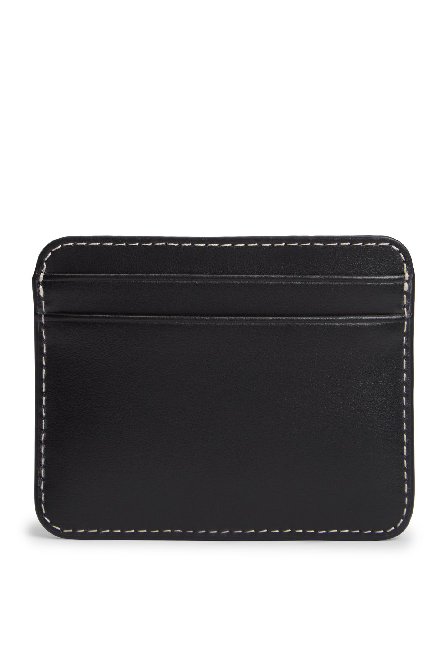 SCRIPT LEATHER CARDHOLDER BLACK 2