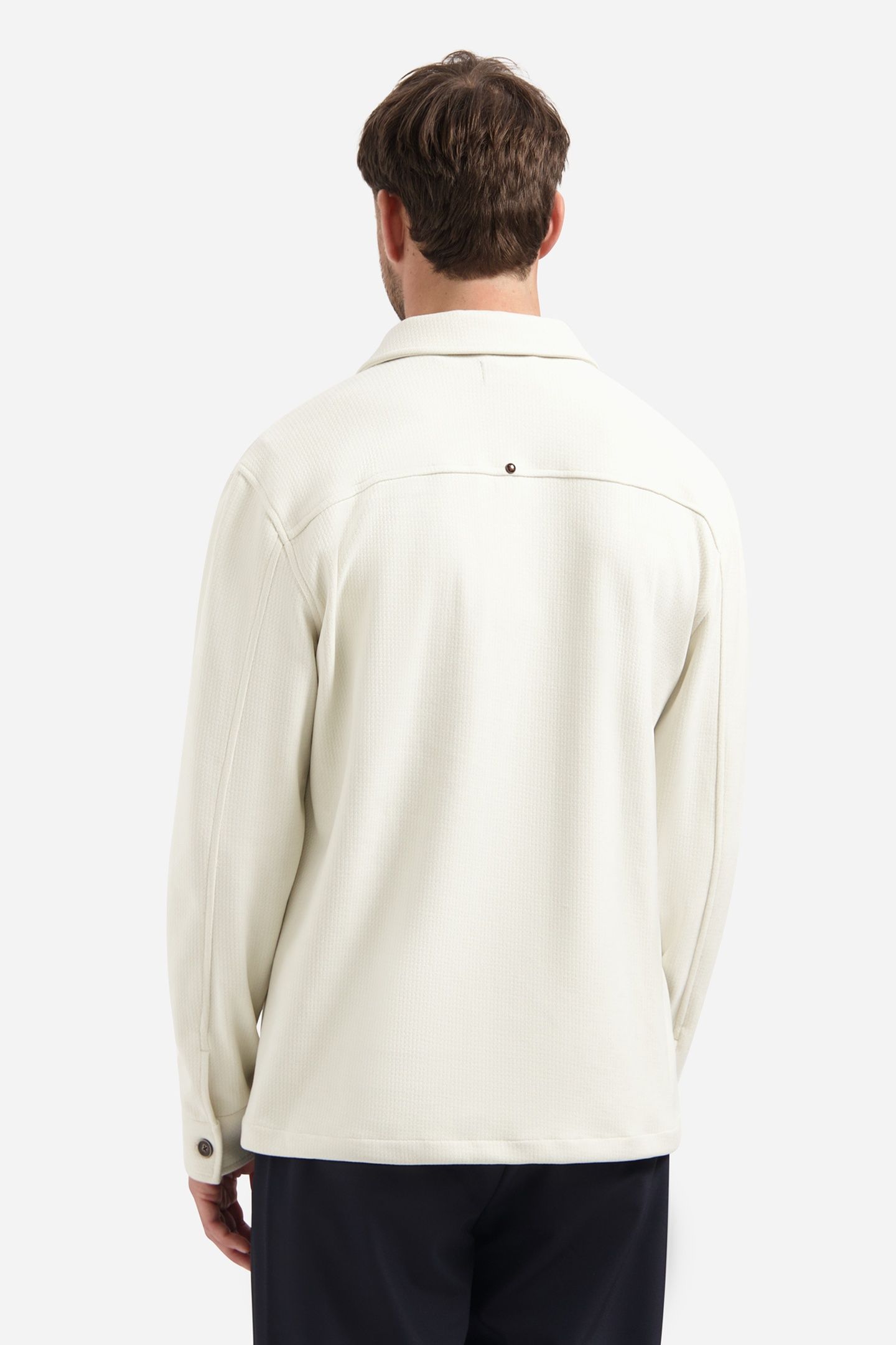 OVERSHIRT BUTTONS RELIEF SWEAT CHALK 2
