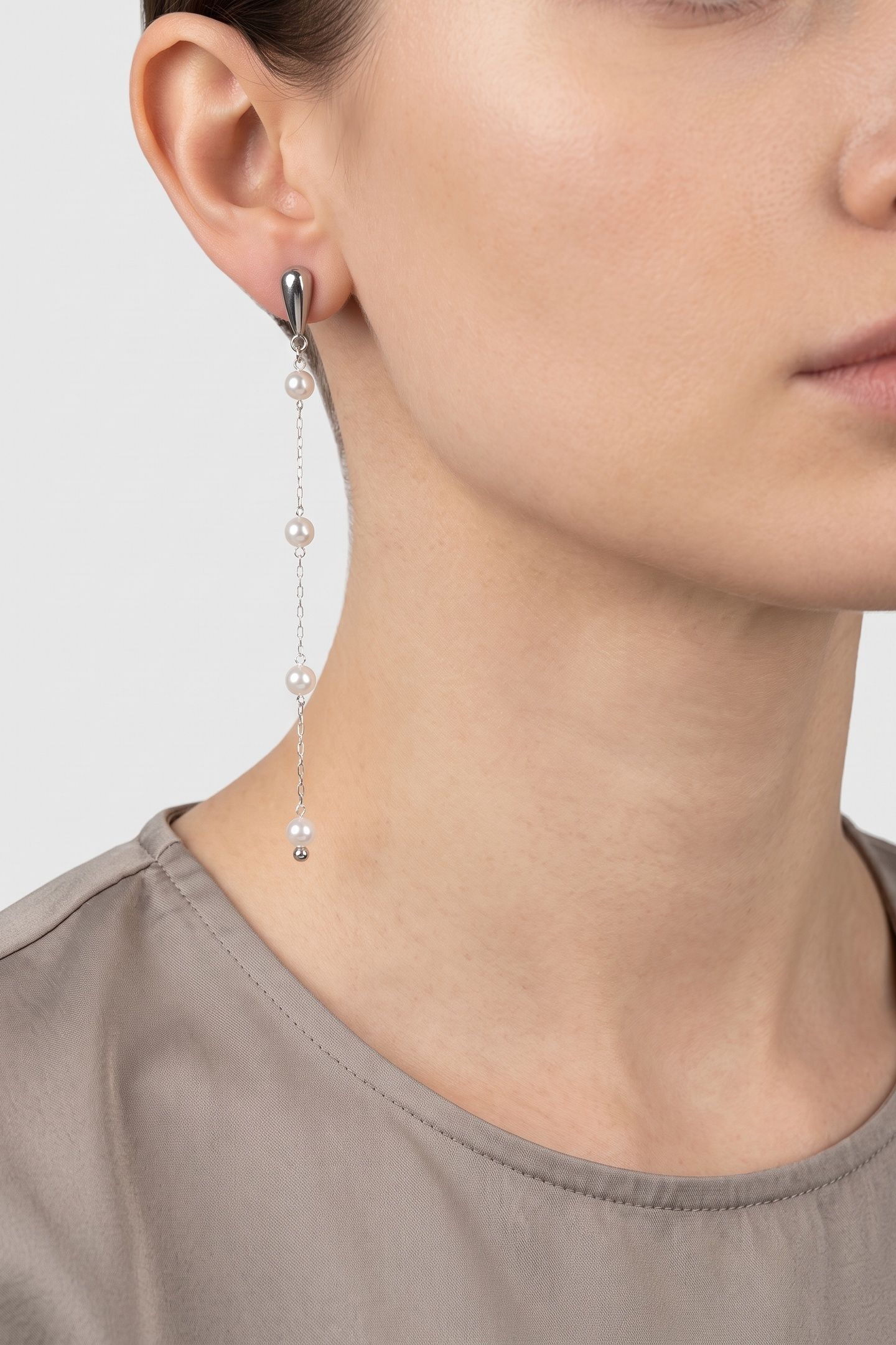 DEWDROP OHRRINGE SILVER 1