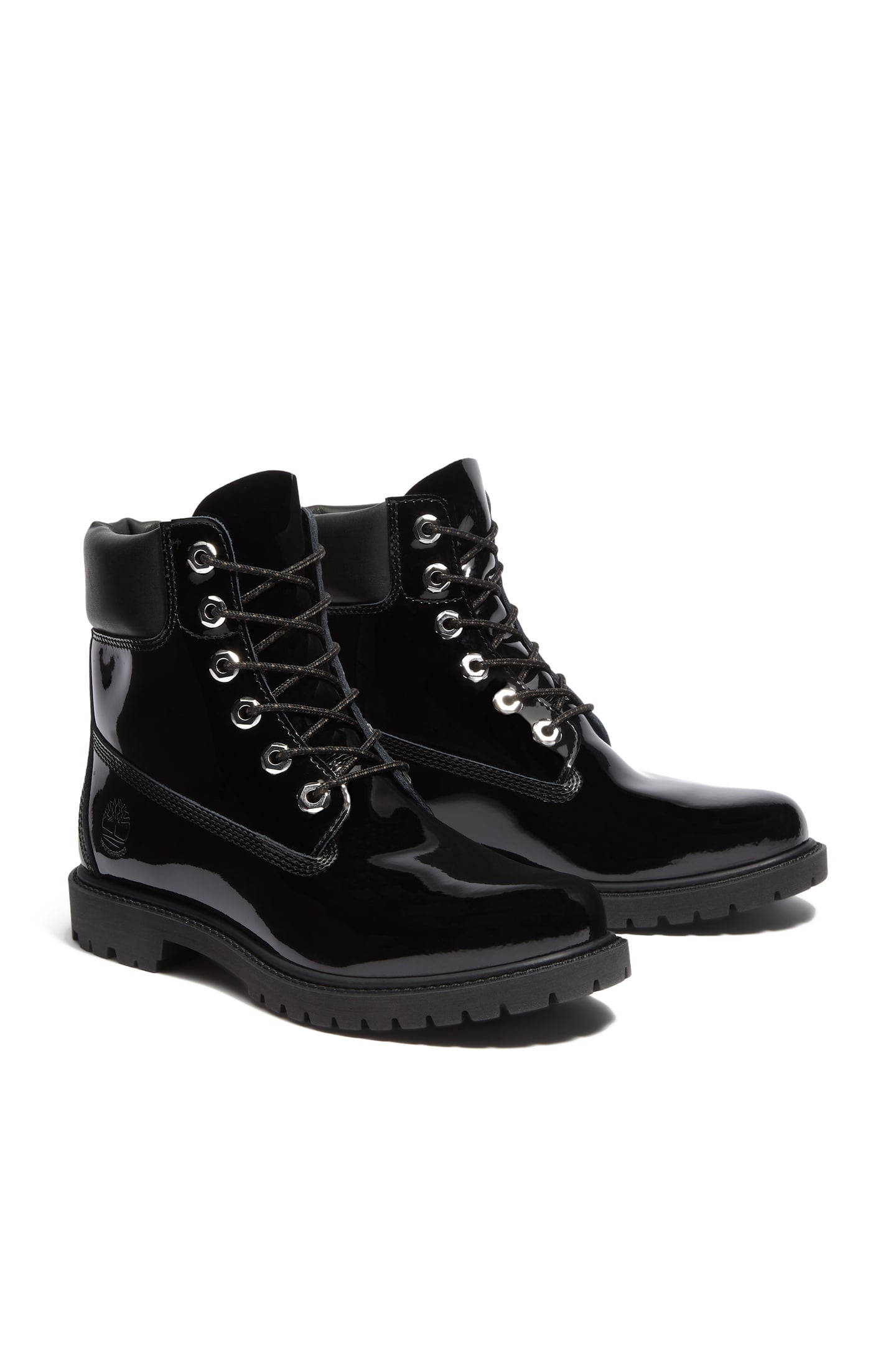 PREMIUM 6 INCH LACE UP WATERPROOF BOOT BLACK PATENT LEATHER 4