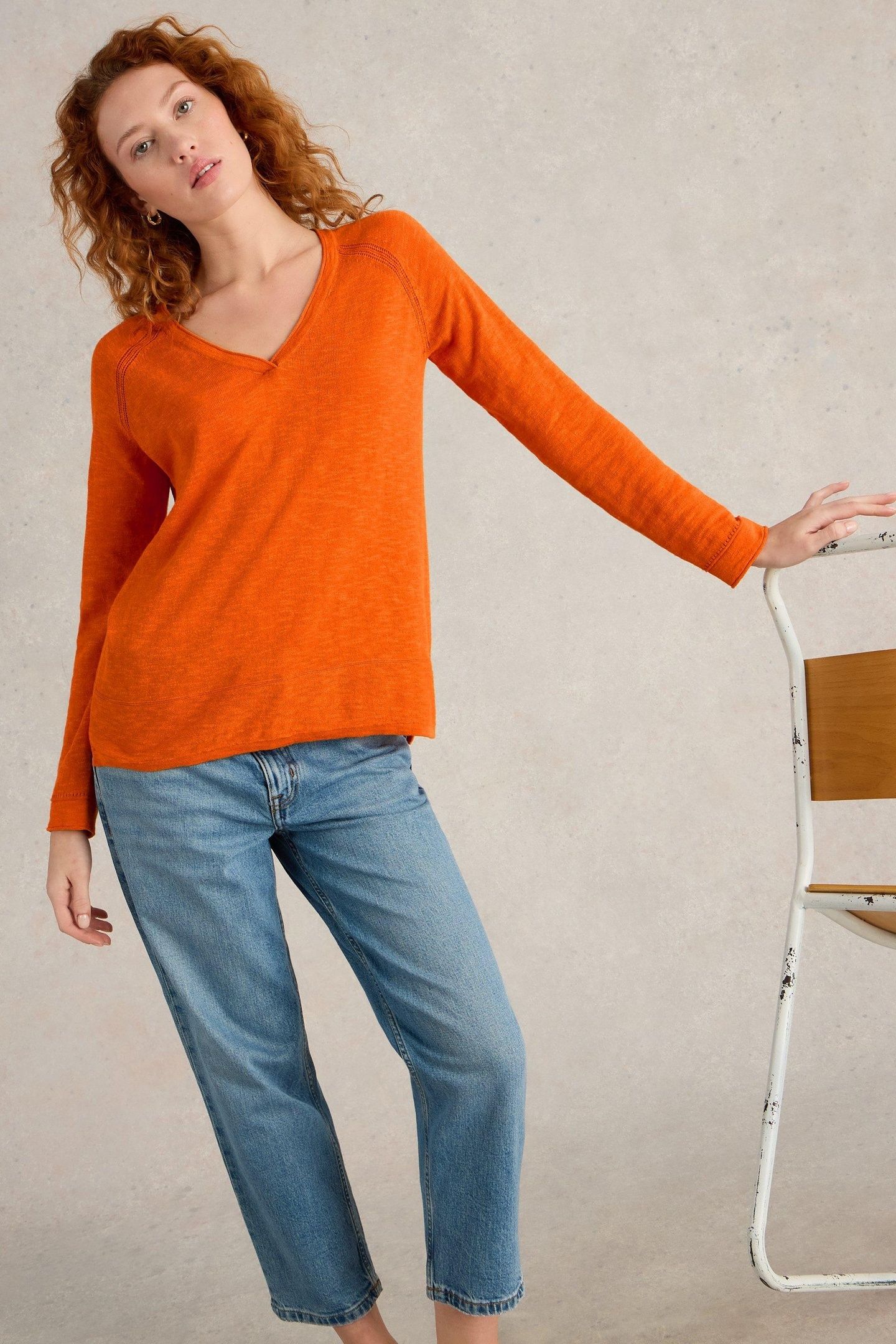 NARIA JUMPER BRIGHT ORANGE 2