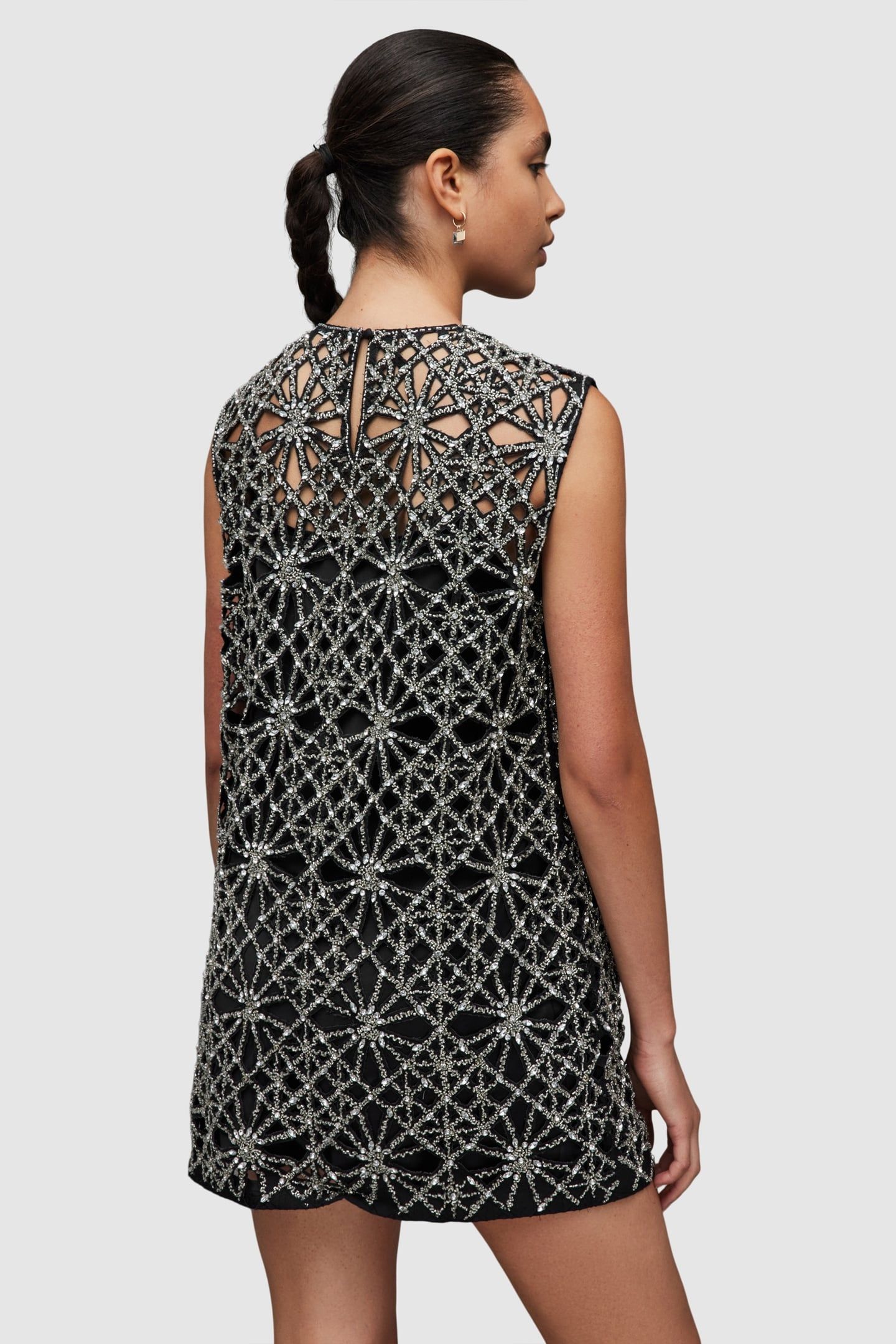 ILIA EMB MINI DRESS BLACK 4