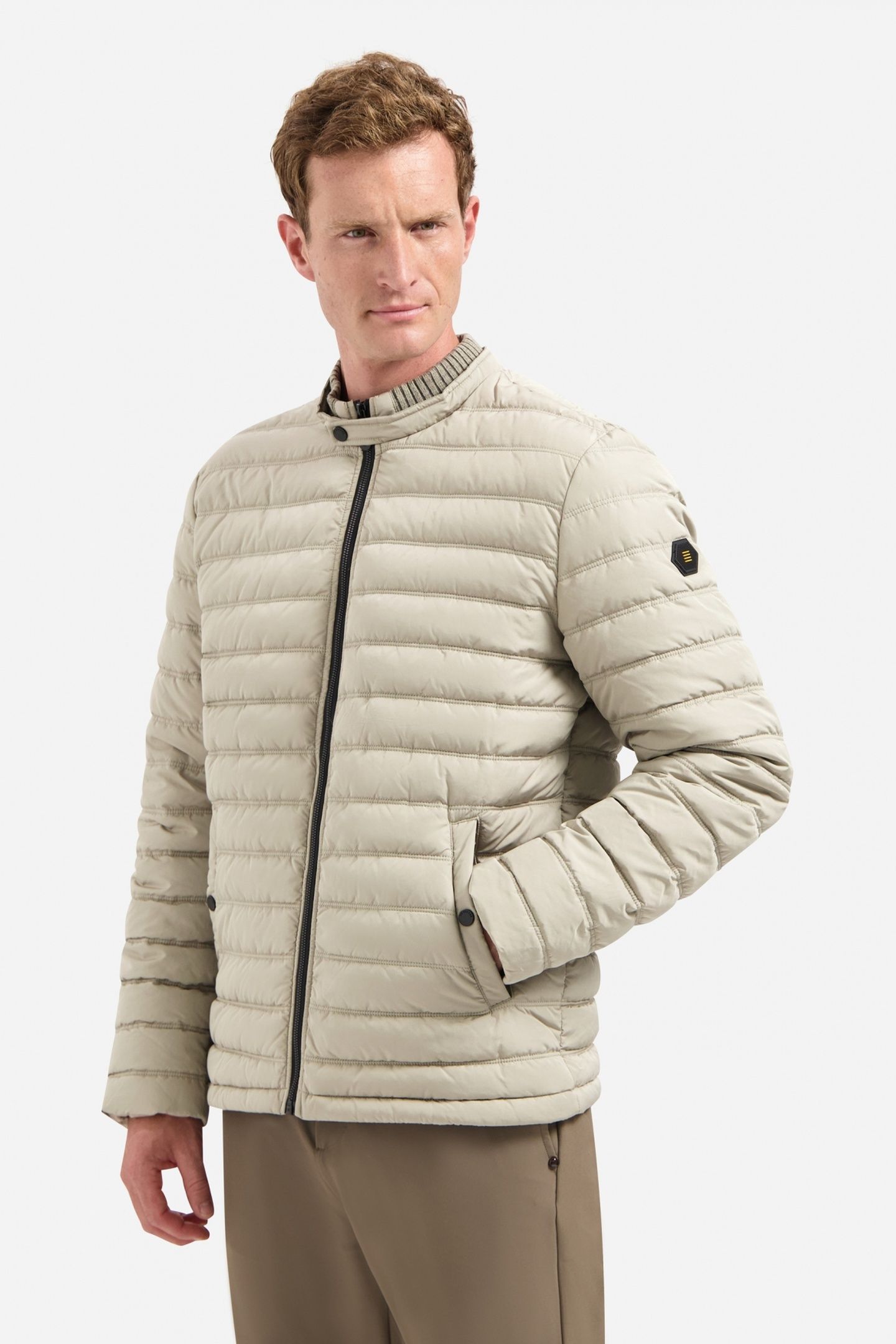 JACKET SHORT FIT PADDED STONE 2
