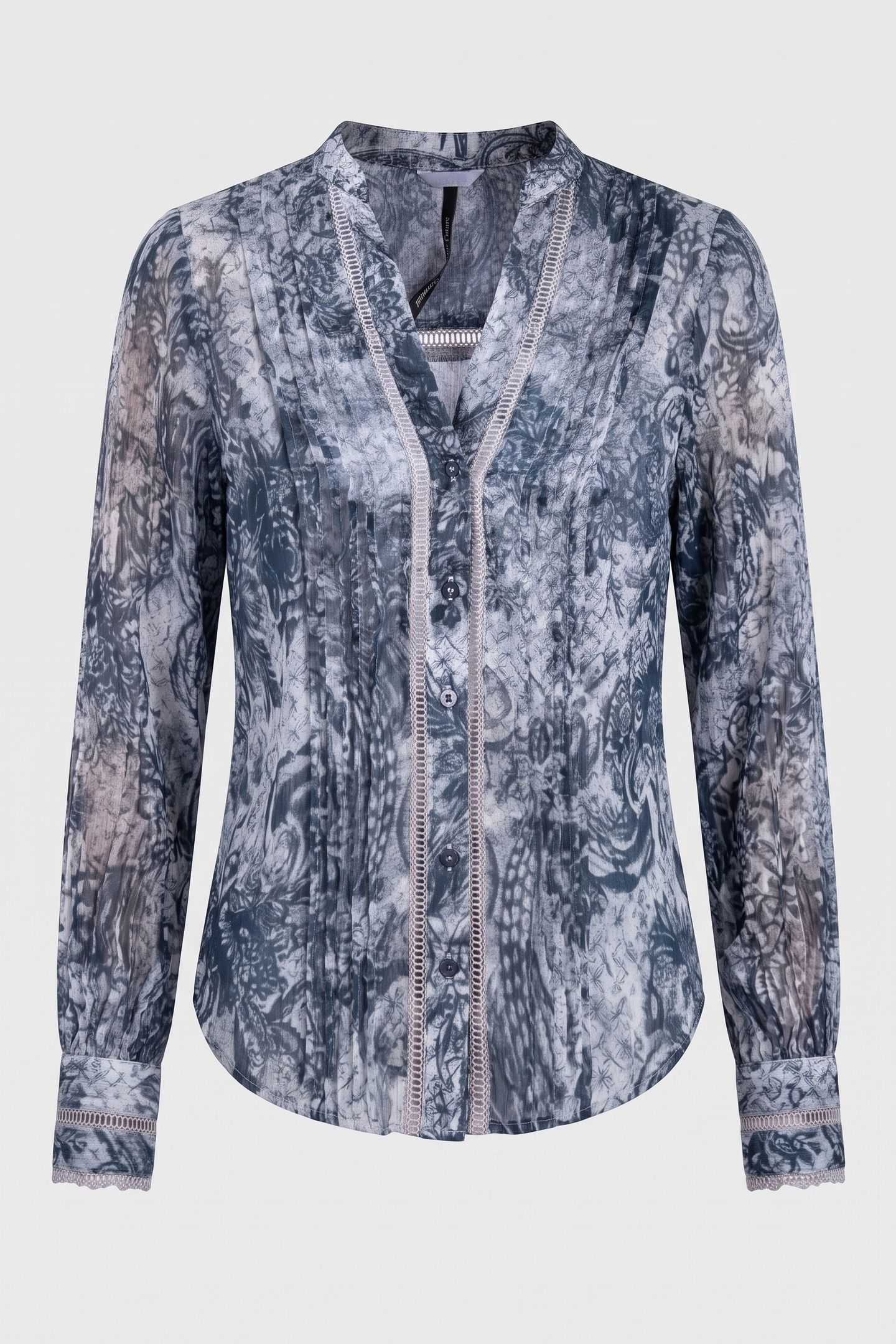 GUESS ECO NEW JOSETTE LS TOP INDIGO TOILE DE JOUY 3