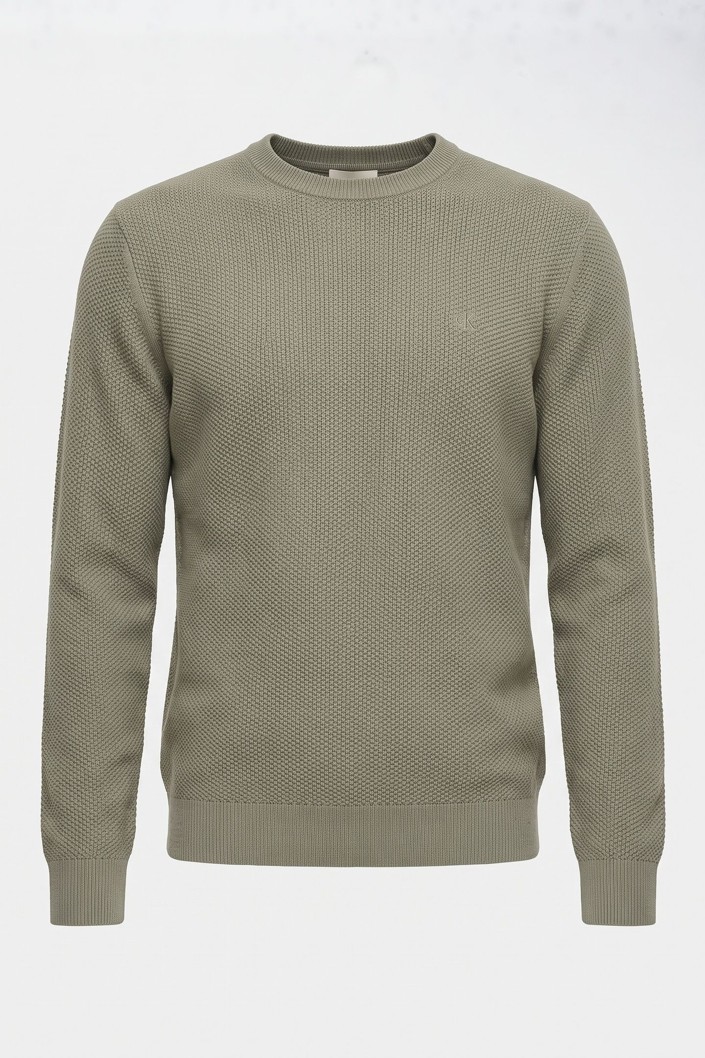 LS TEXTURED COTTON SWEATER SHADOW 3